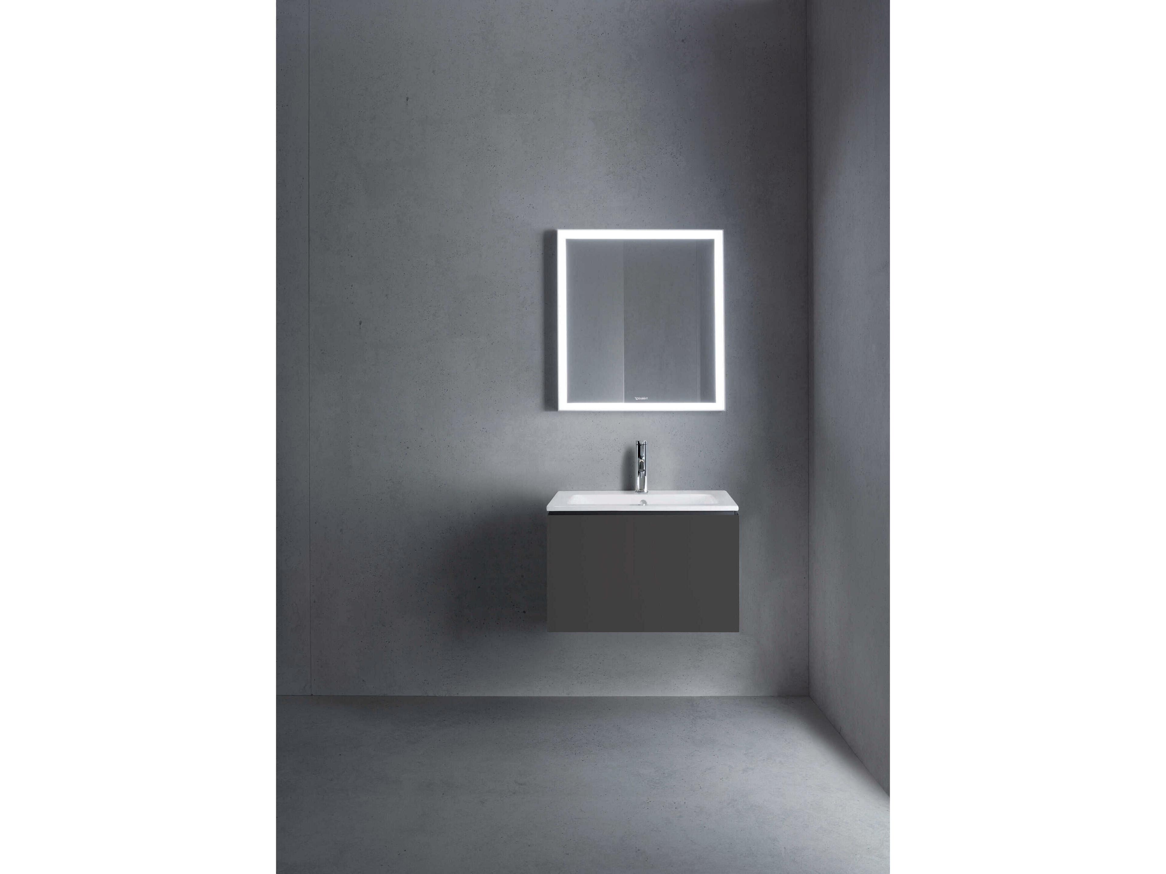 Duravit L-cube 24'' Graphite Super Matt Wall-Mounted Vanity Unit