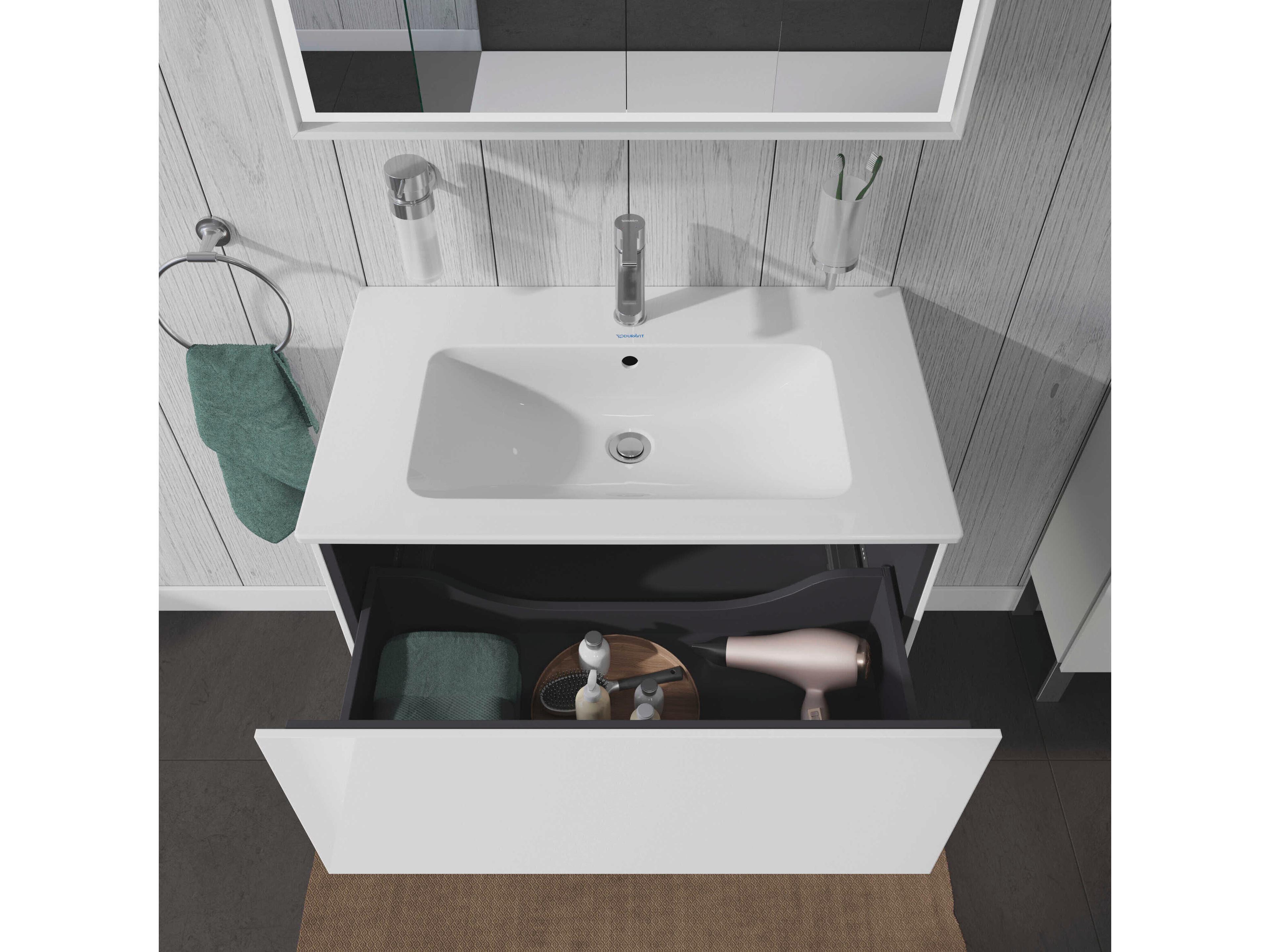 Duravit L-cube 32'' White High Gloss Wall-Mounted Vanity Unit