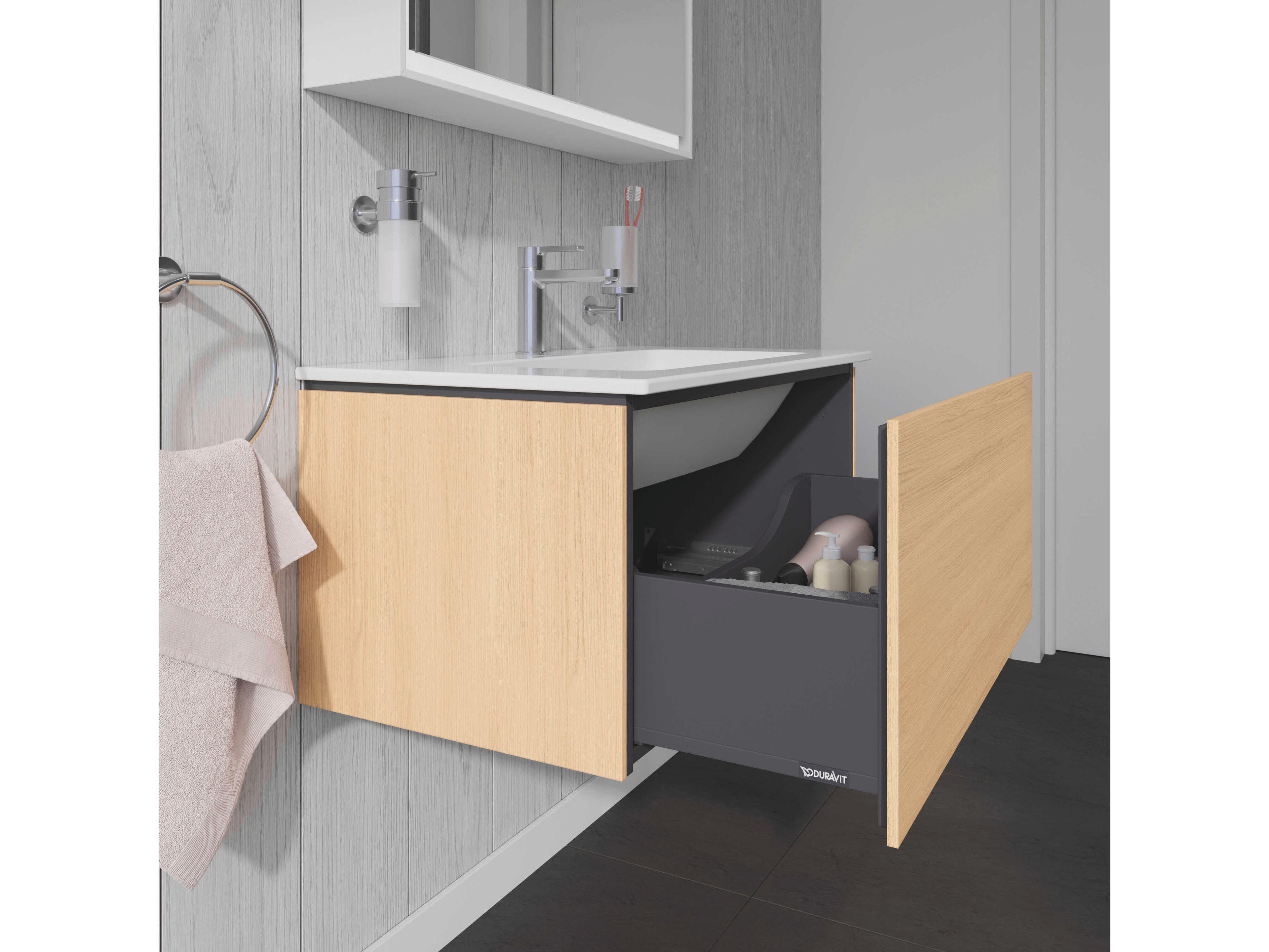 Duravit L-cube 32'' Natural Oak Matt Wall-Mounted Vanity Unit
