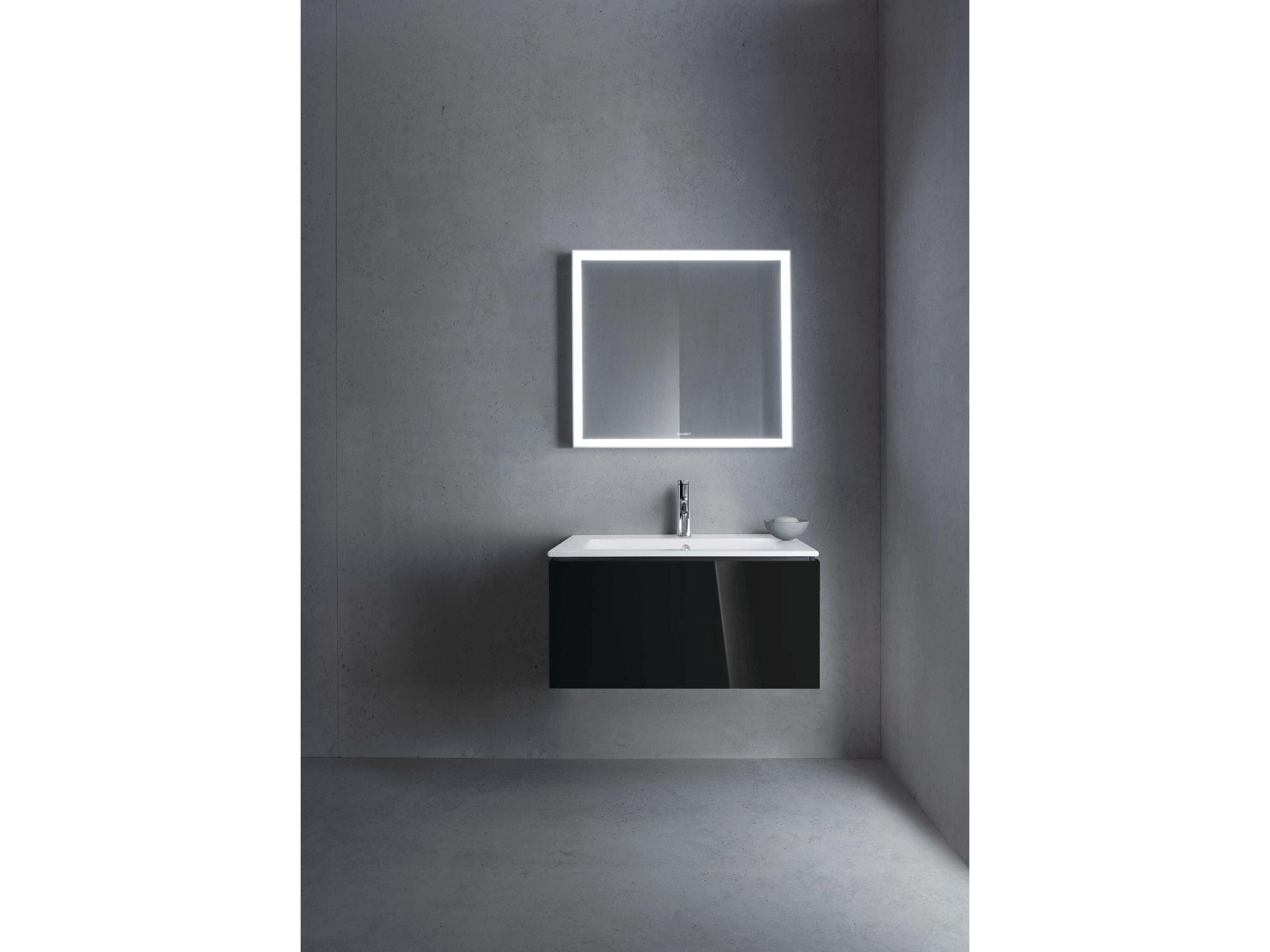 Duravit L-cube 32'' Black High Gloss Wall-Mounted Vanity Unit