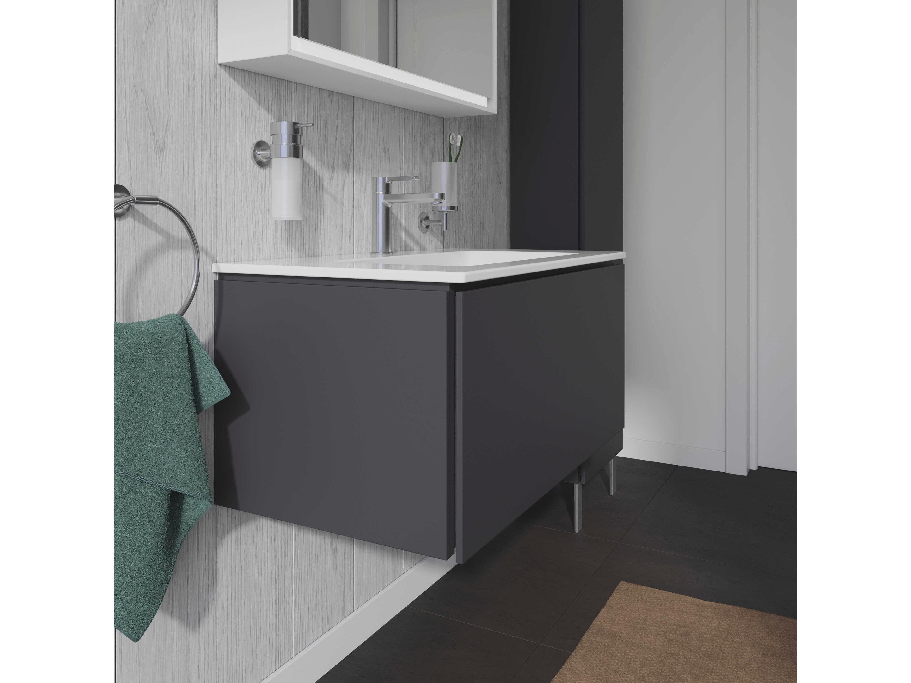 Duravit L-cube 32'' Graphite Matt Wall-Mounted Vanity Unit