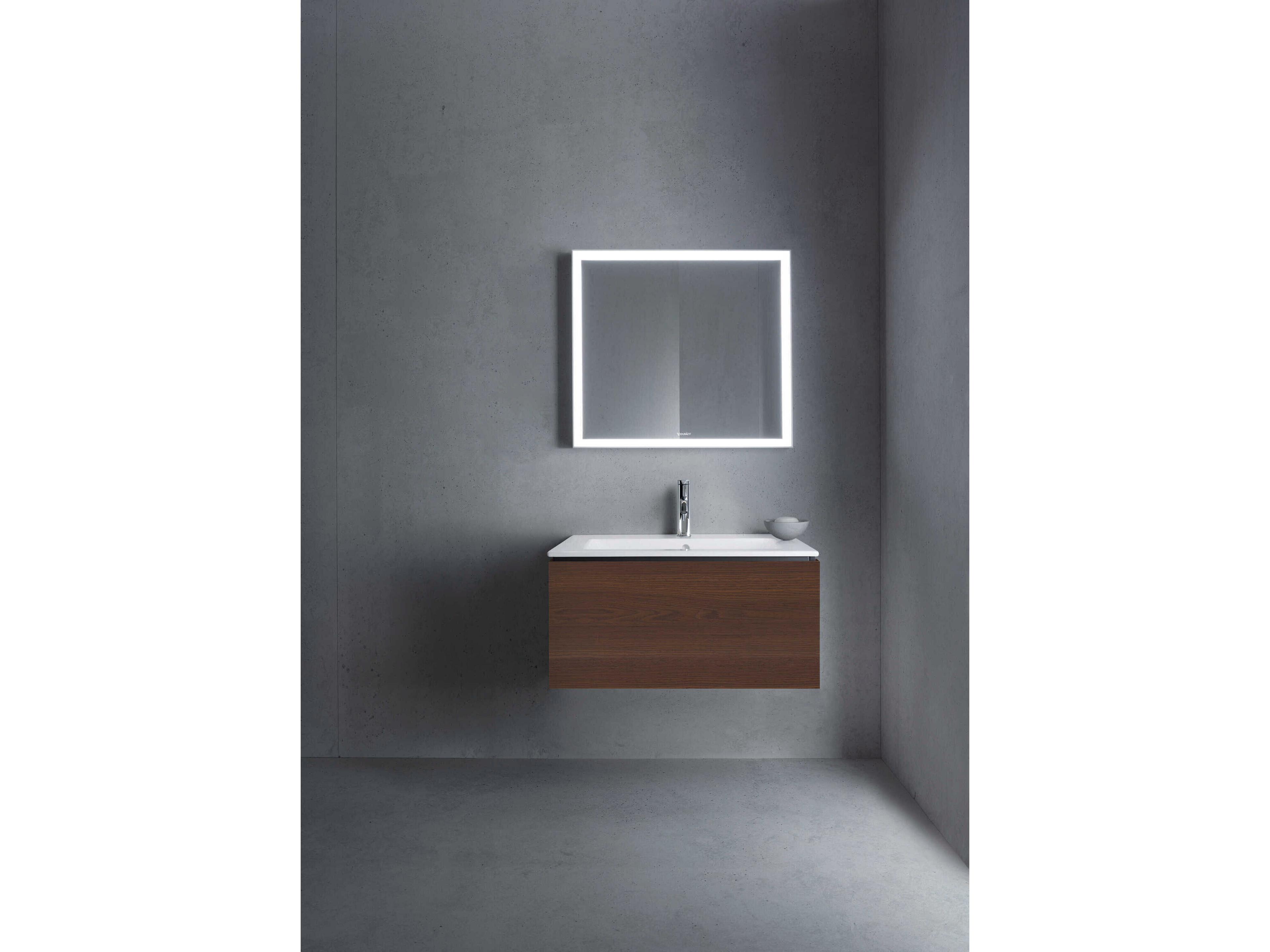 Duravit L-cube 32'' Walnut (Brushed) Matt Wall-Mounted Vanity Unit