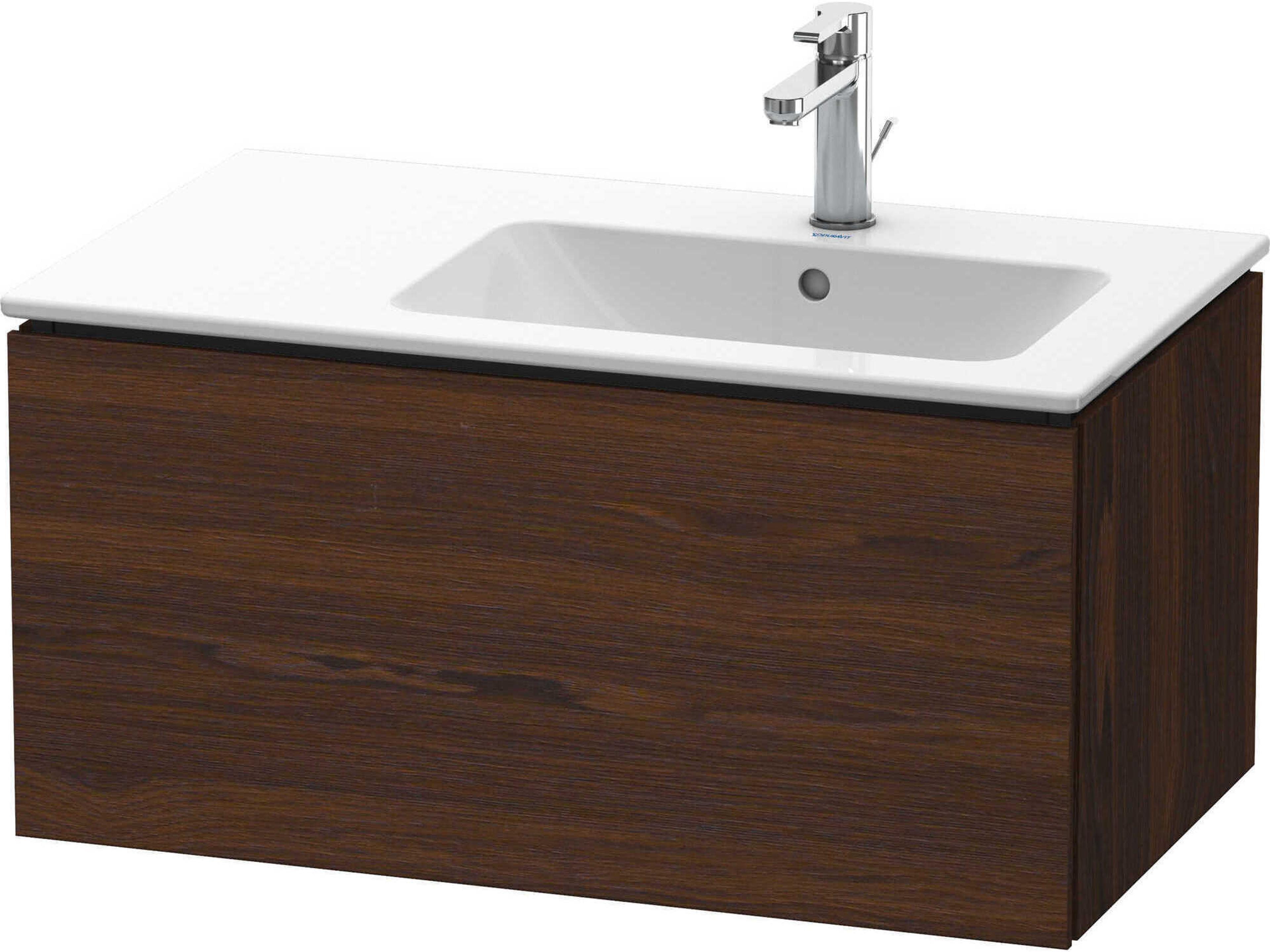 Duravit L-cube 32'' Walnut (Brushed) Matt Wall-Mounted Vanity Unit