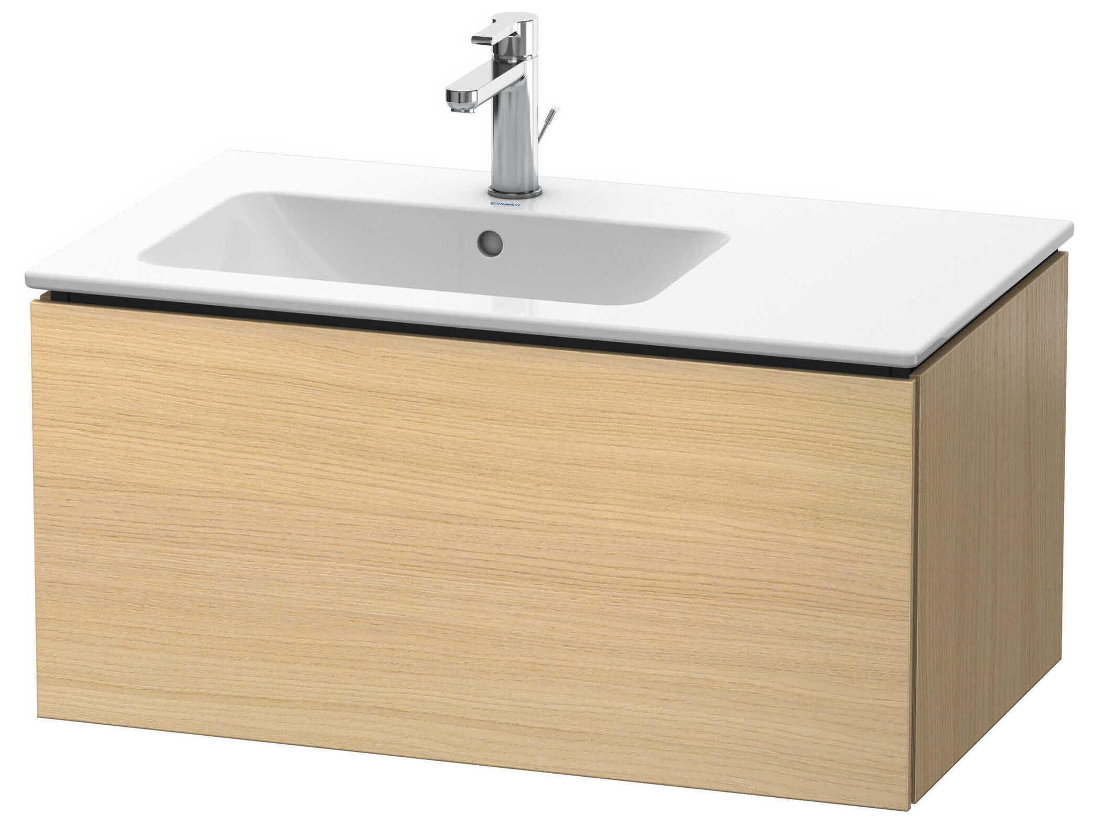 L-cube 32'' Mediterranean Oak Matt Wall-Mounted Vanity Unit