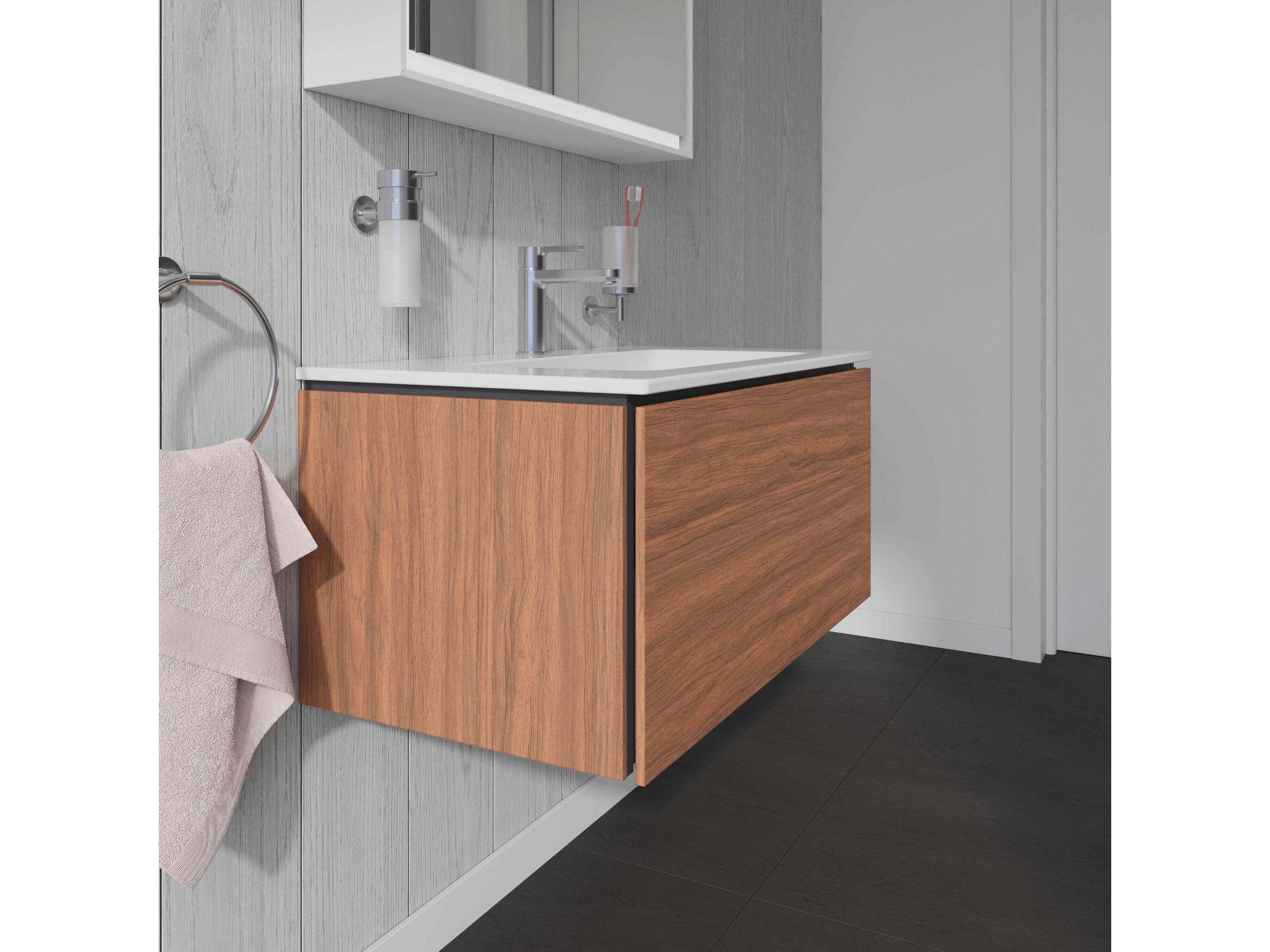 Duravit L-cube 32'' Walnut Matt Wall-Mounted Vanity Unit
