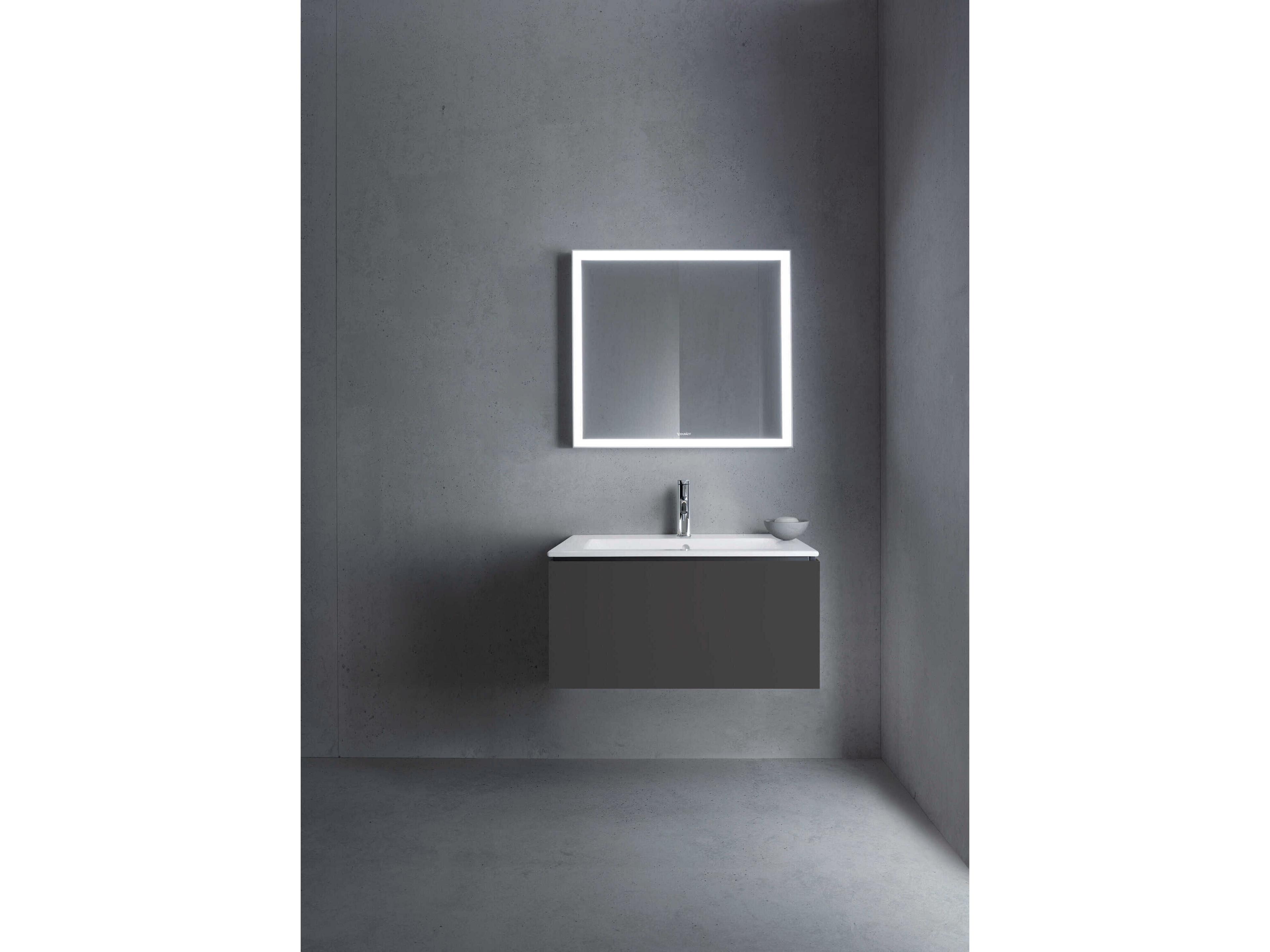 Duravit L-cube 32'' Graphite Super Matt Wall-Mounted Vanity Unit