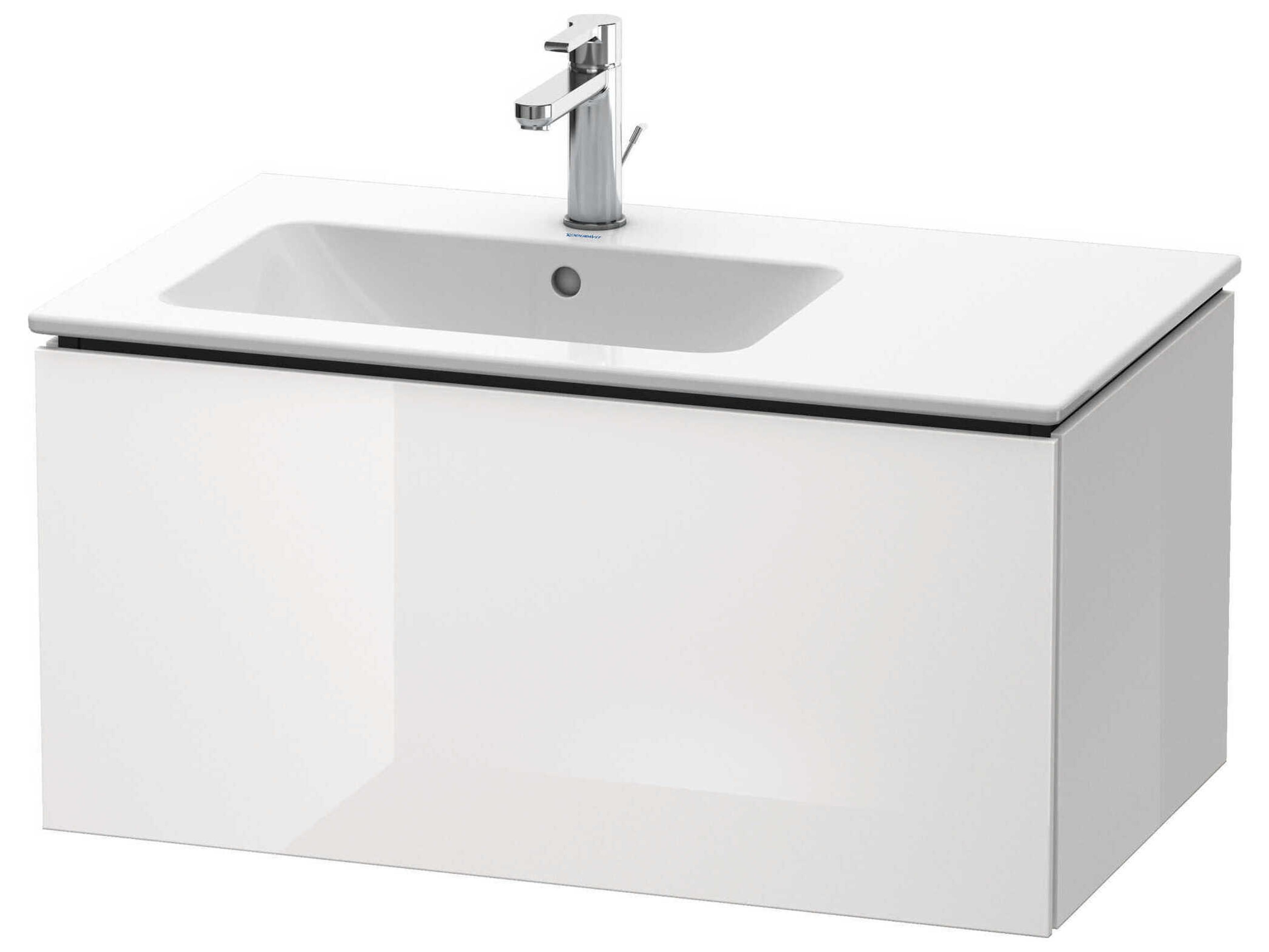 Duravit L-cube 32'' White High Gloss (Lacquer) Wall-Mounted Vanity Unit