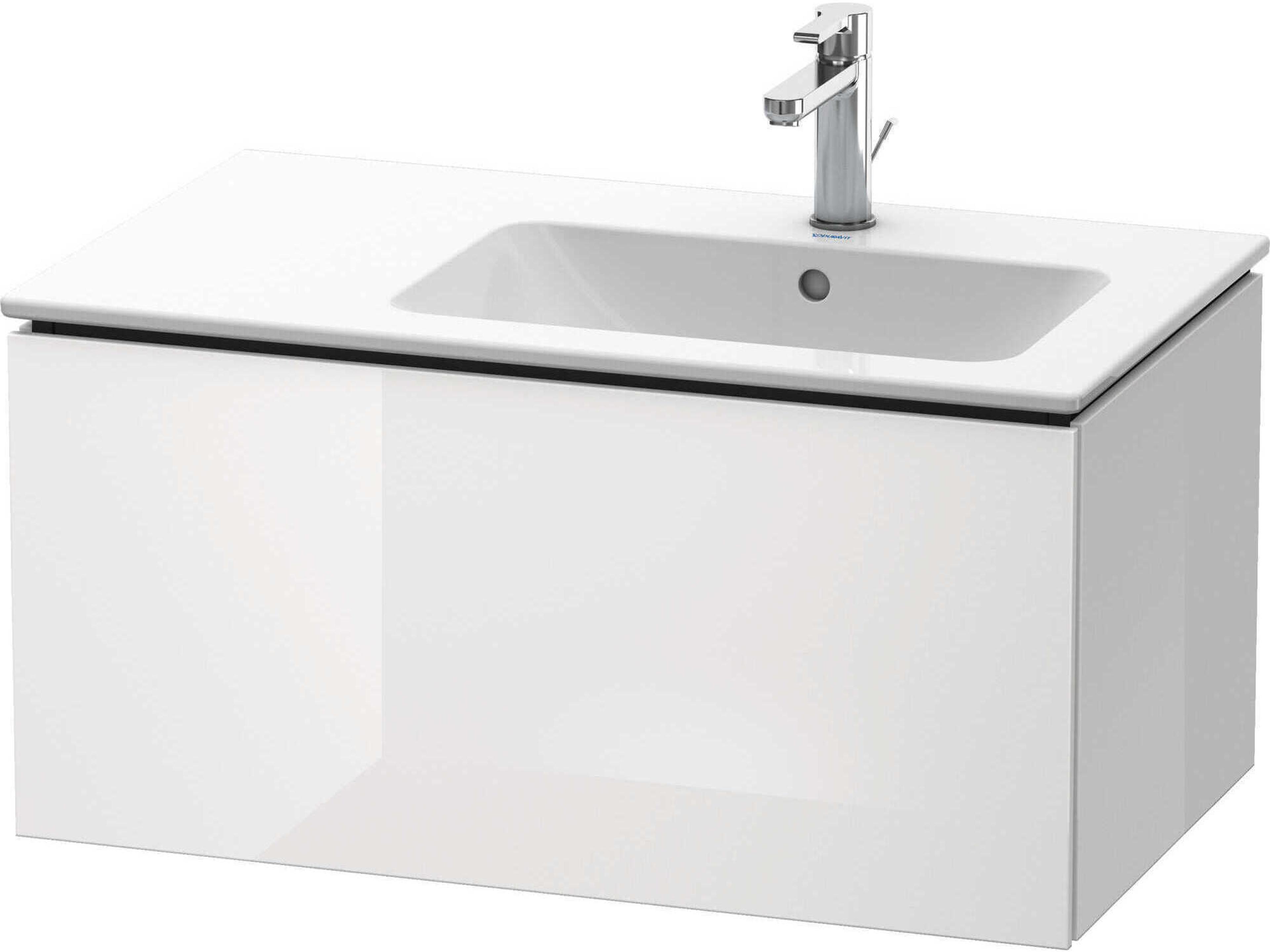 Duravit L-cube 32'' White High Gloss (Lacquer) Wall-Mounted Vanity Unit