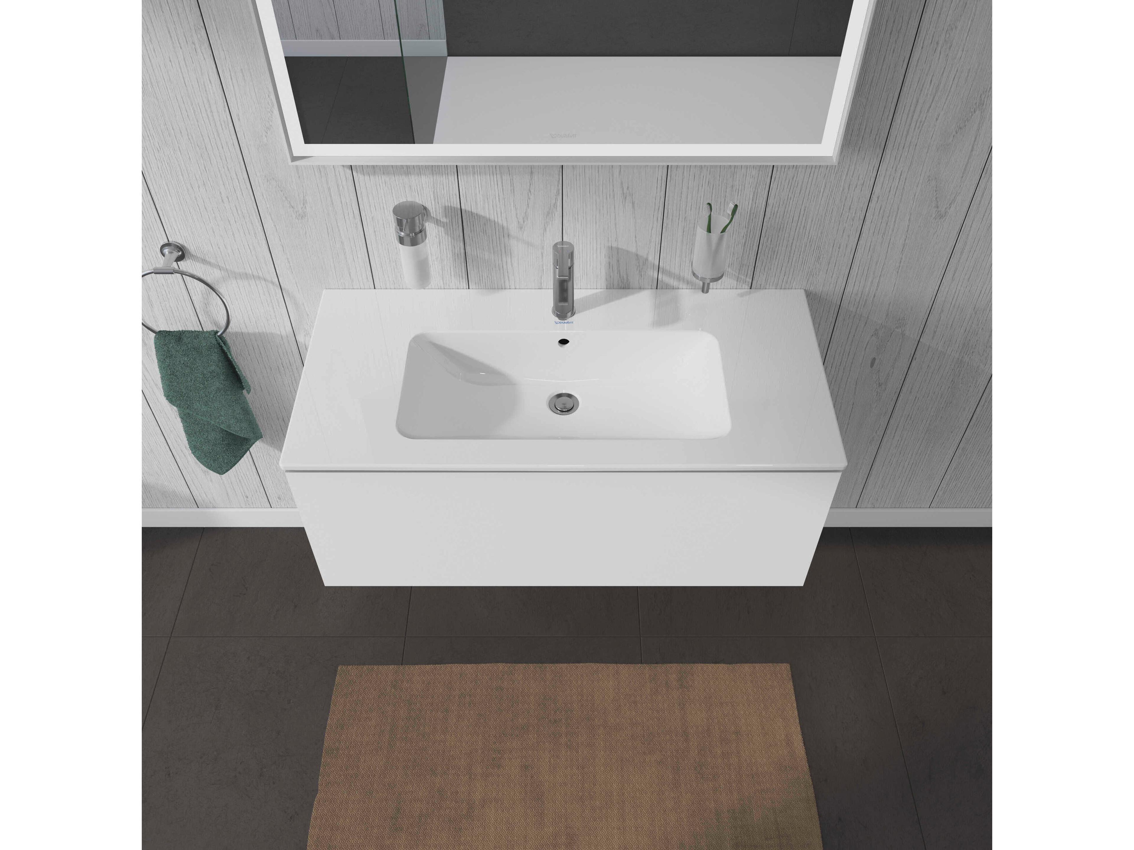 Duravit L-cube 40'' White High Gloss Wall-Mounted Vanity Unit
