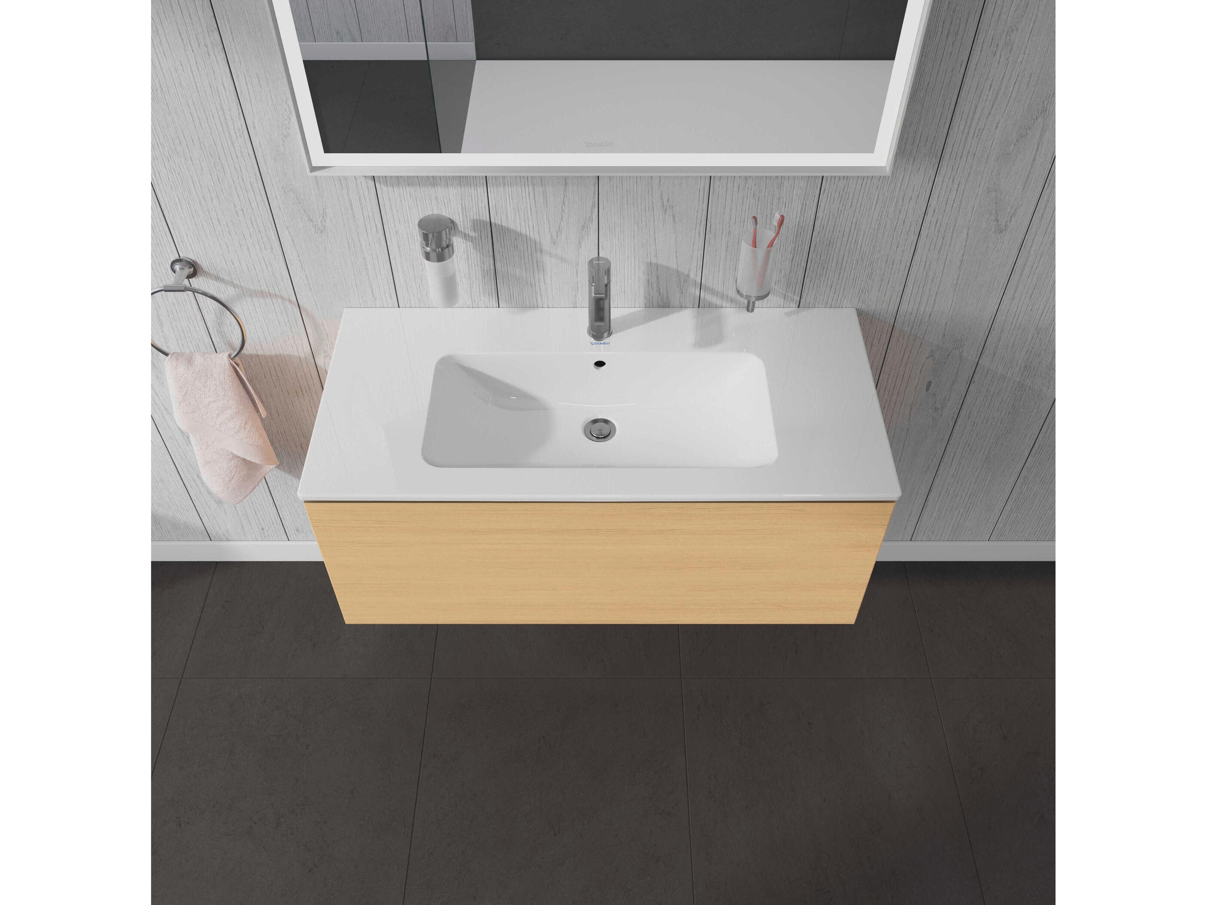 Duravit L-cube 40'' Natural Oak Matt Wall-Mounted Vanity Unit
