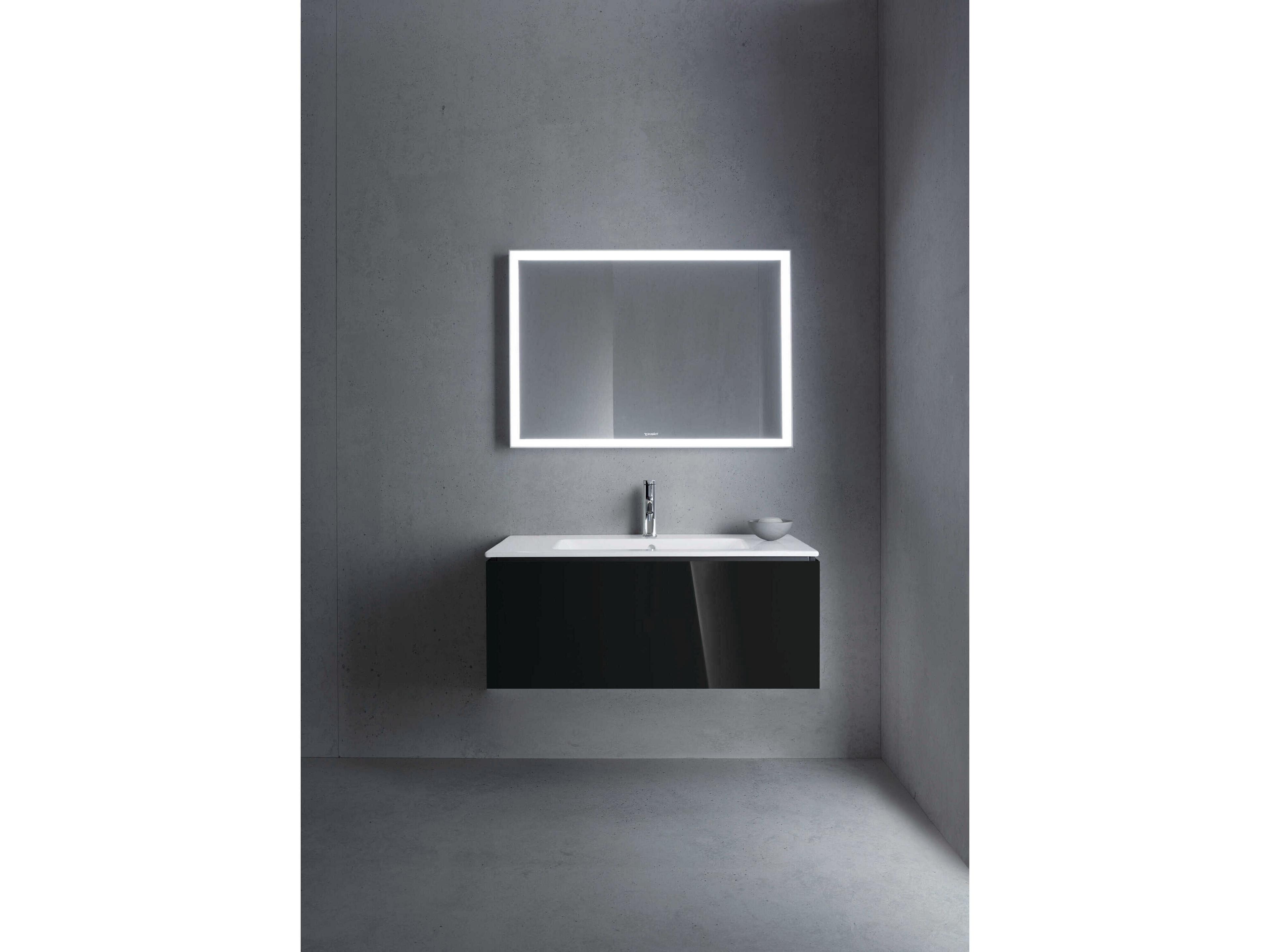 Duravit L-cube 40'' Black High Gloss Wall-Mounted Vanity Unit