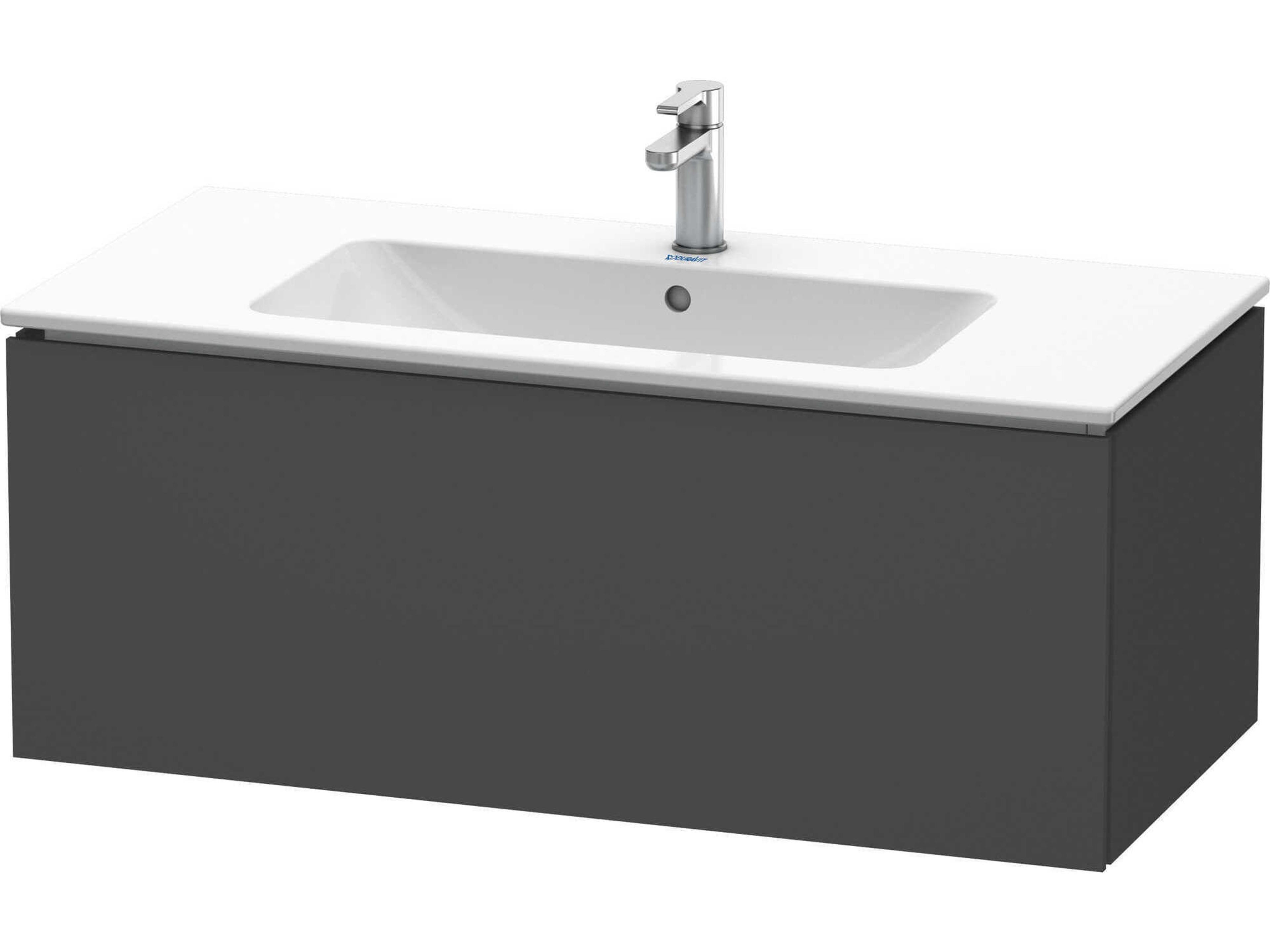L-cube 40'' Graphite Matt Wall-Mounted Vanity Unit