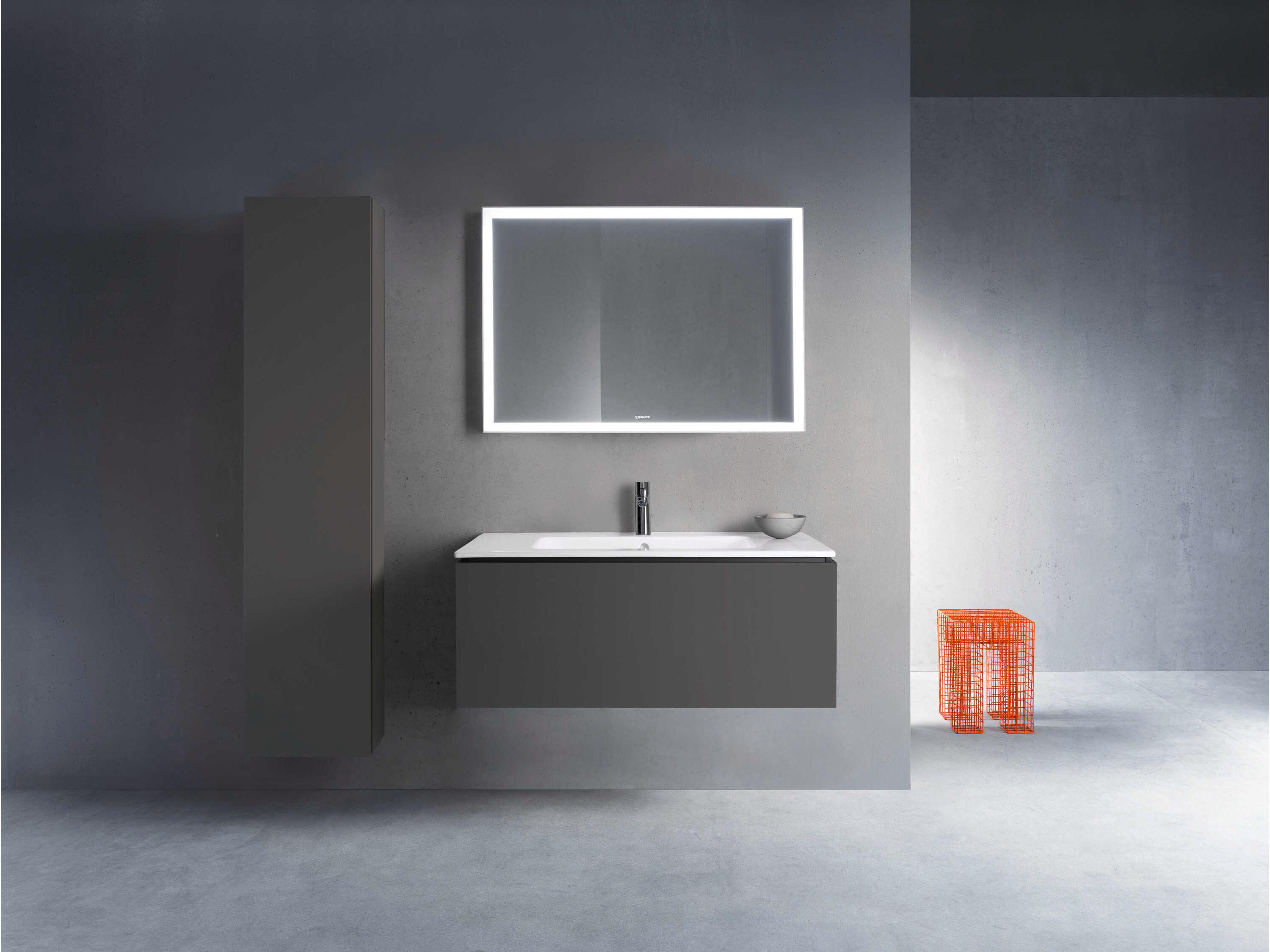 Duravit L-cube 40'' Graphite Matt Wall-Mounted Vanity Unit