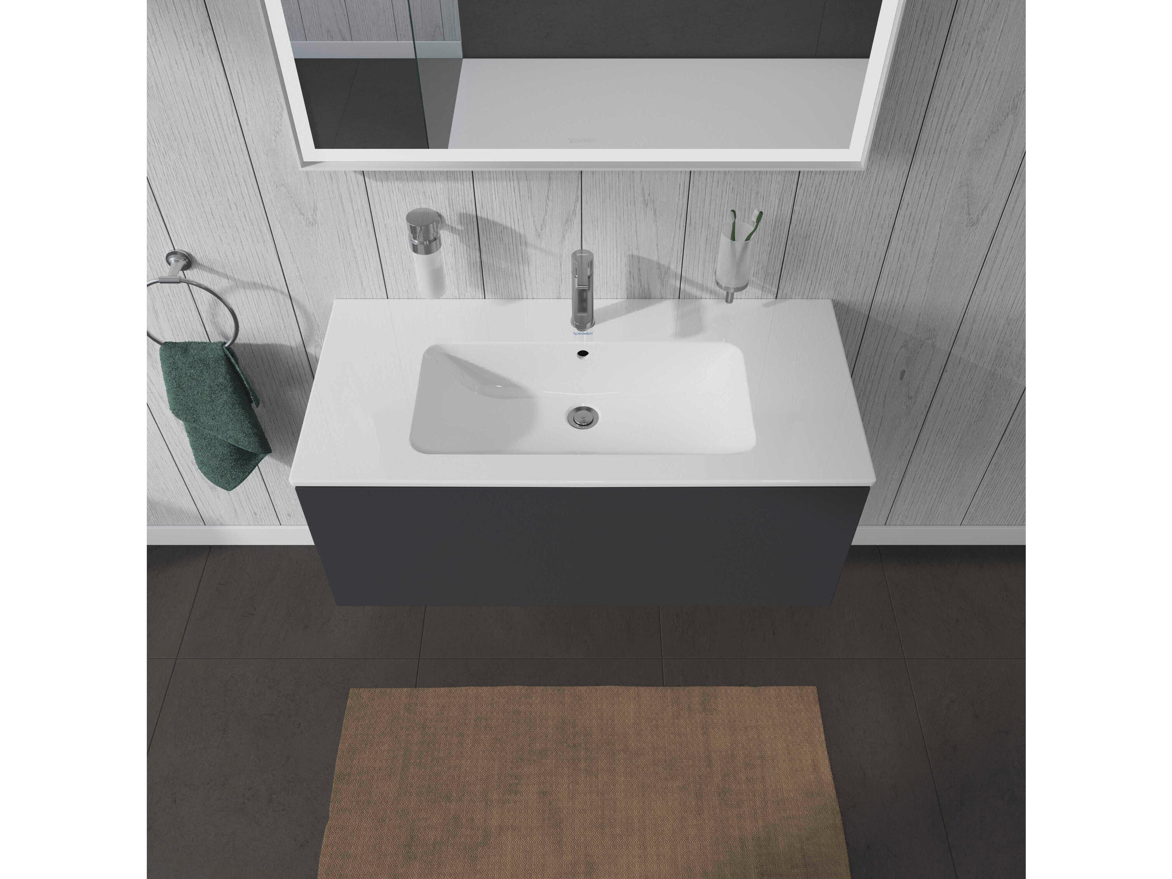 Duravit L-cube 40'' Graphite Matt Wall-Mounted Vanity Unit