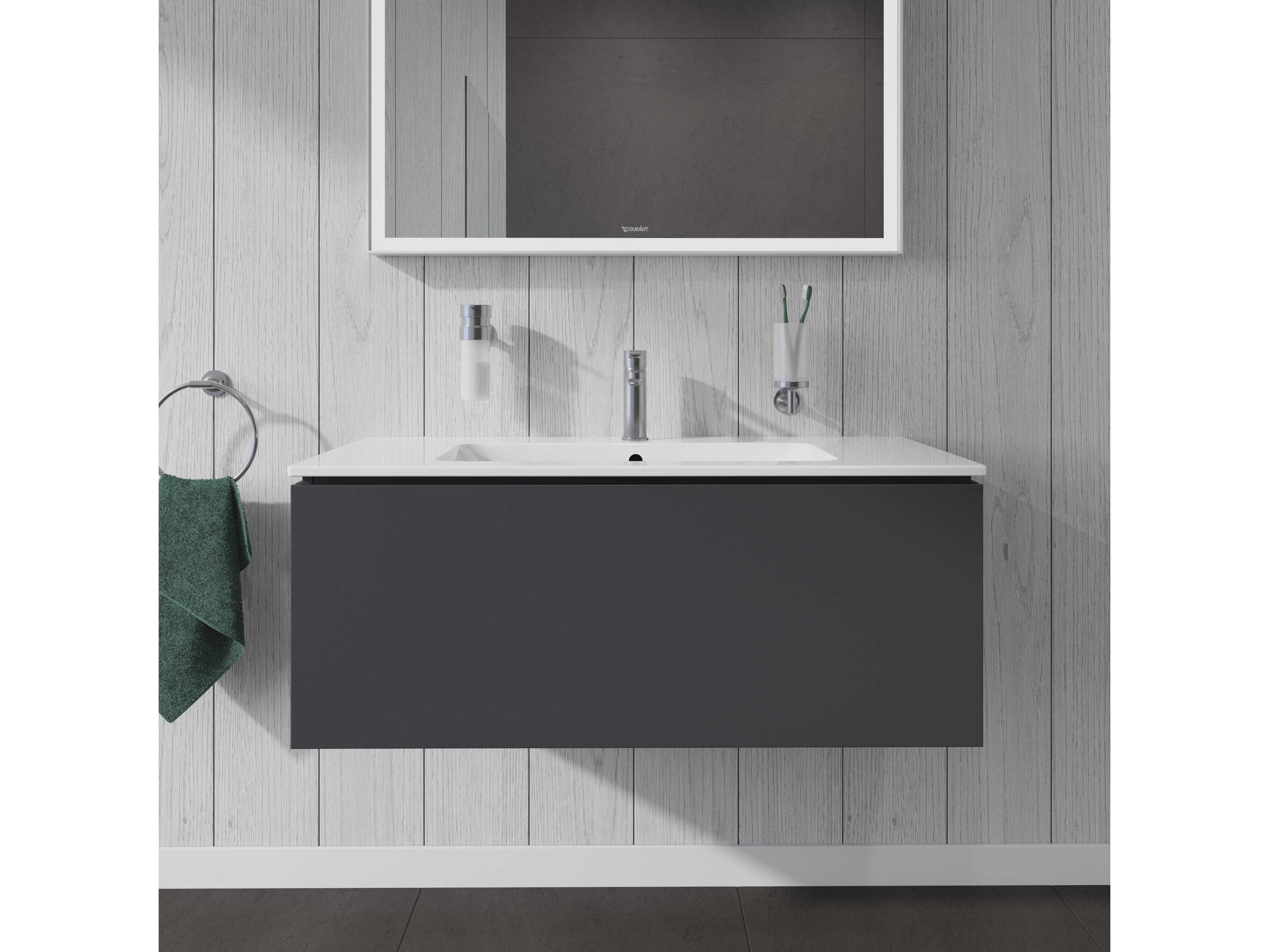 Duravit L-cube 40'' Graphite Matt Wall-Mounted Vanity Unit