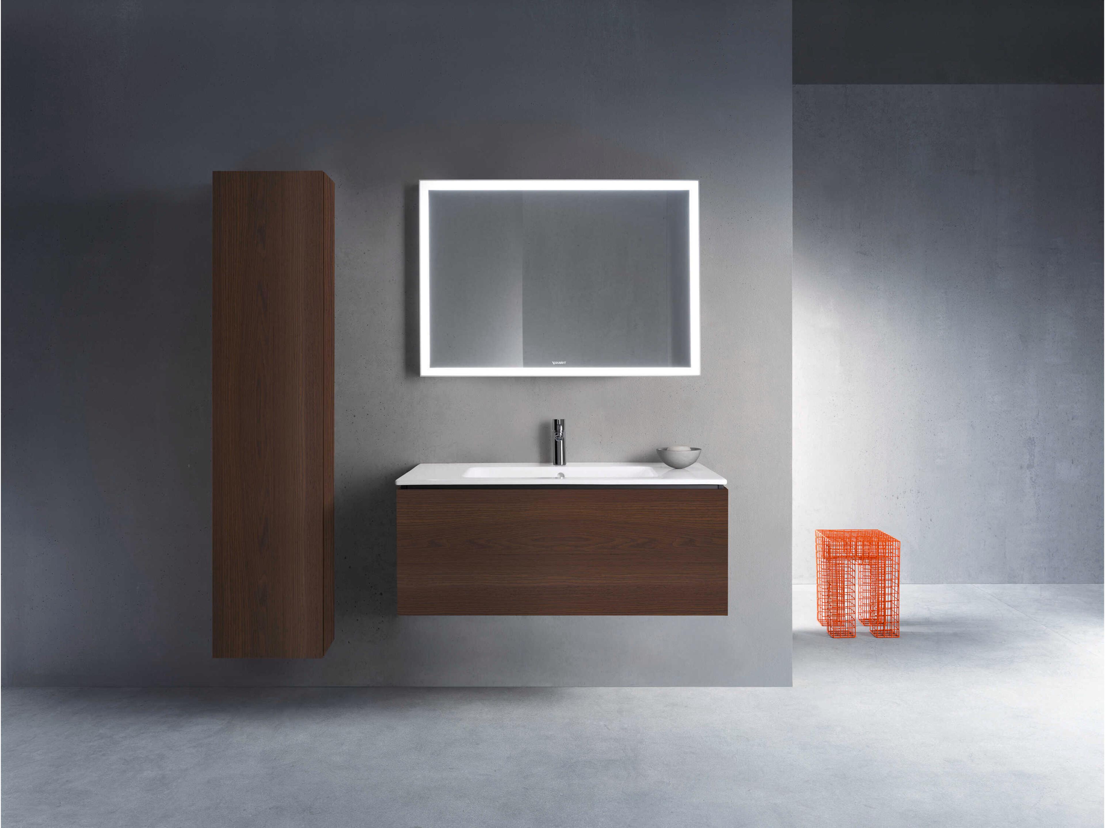 Duravit L-cube 40'' Walnut (Brushed) Matt Wall-Mounted Vanity Unit
