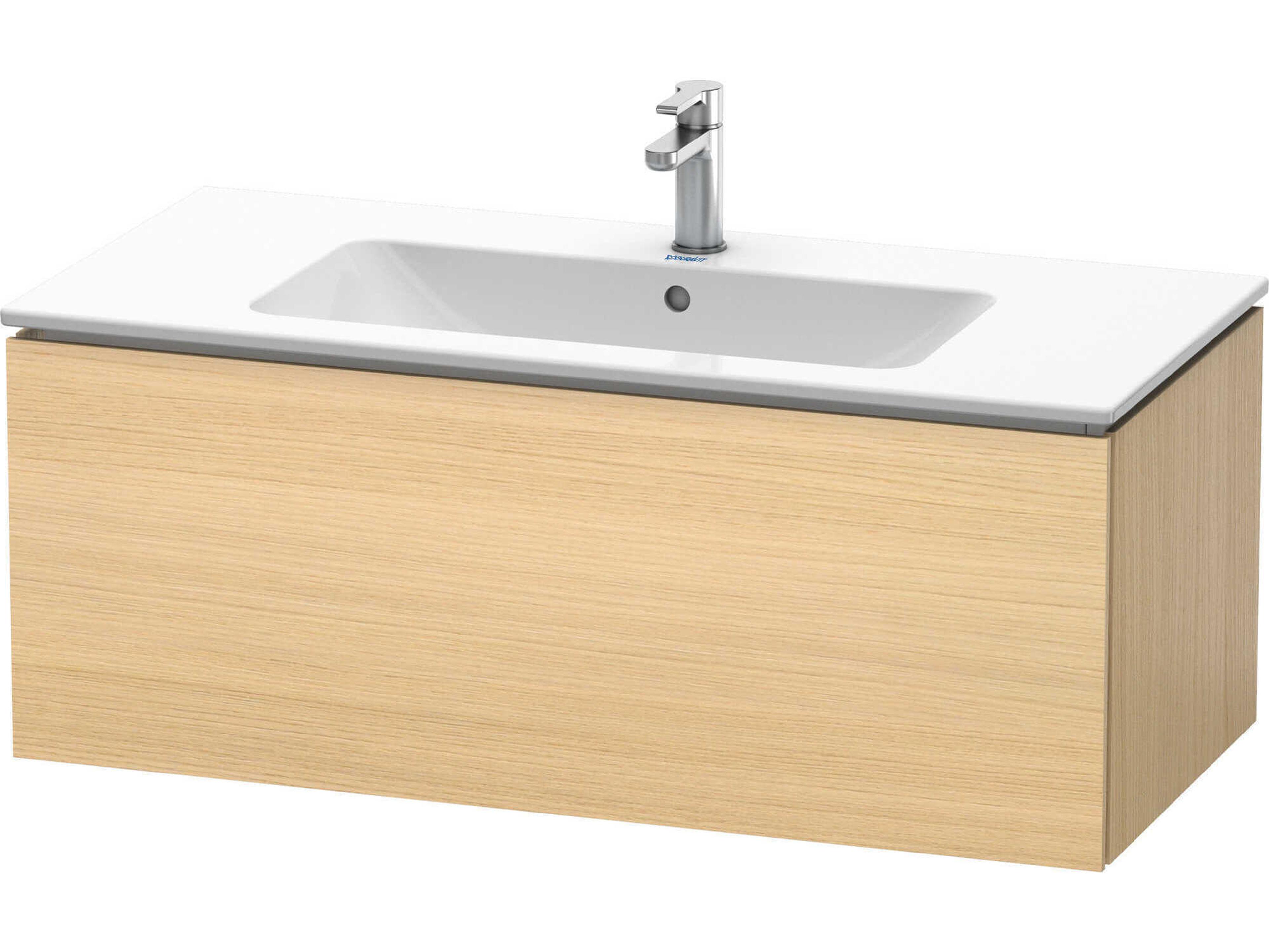 L-cube 40'' Mediterranean Oak Matt Wall-Mounted Vanity Unit