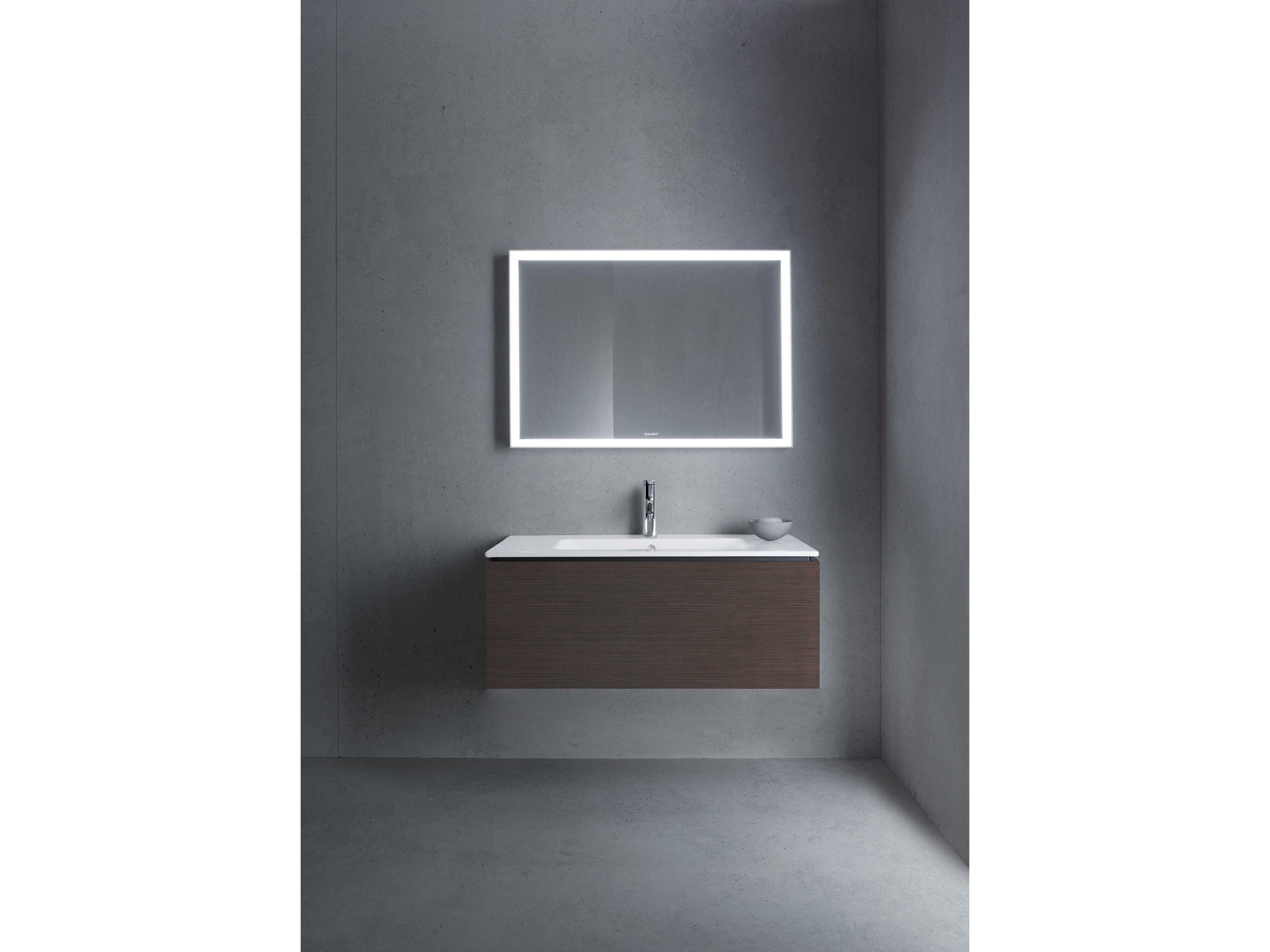 Duravit L-cube 40'' Dark Brushed Oak Matt Wall-Mounted Vanity Unit