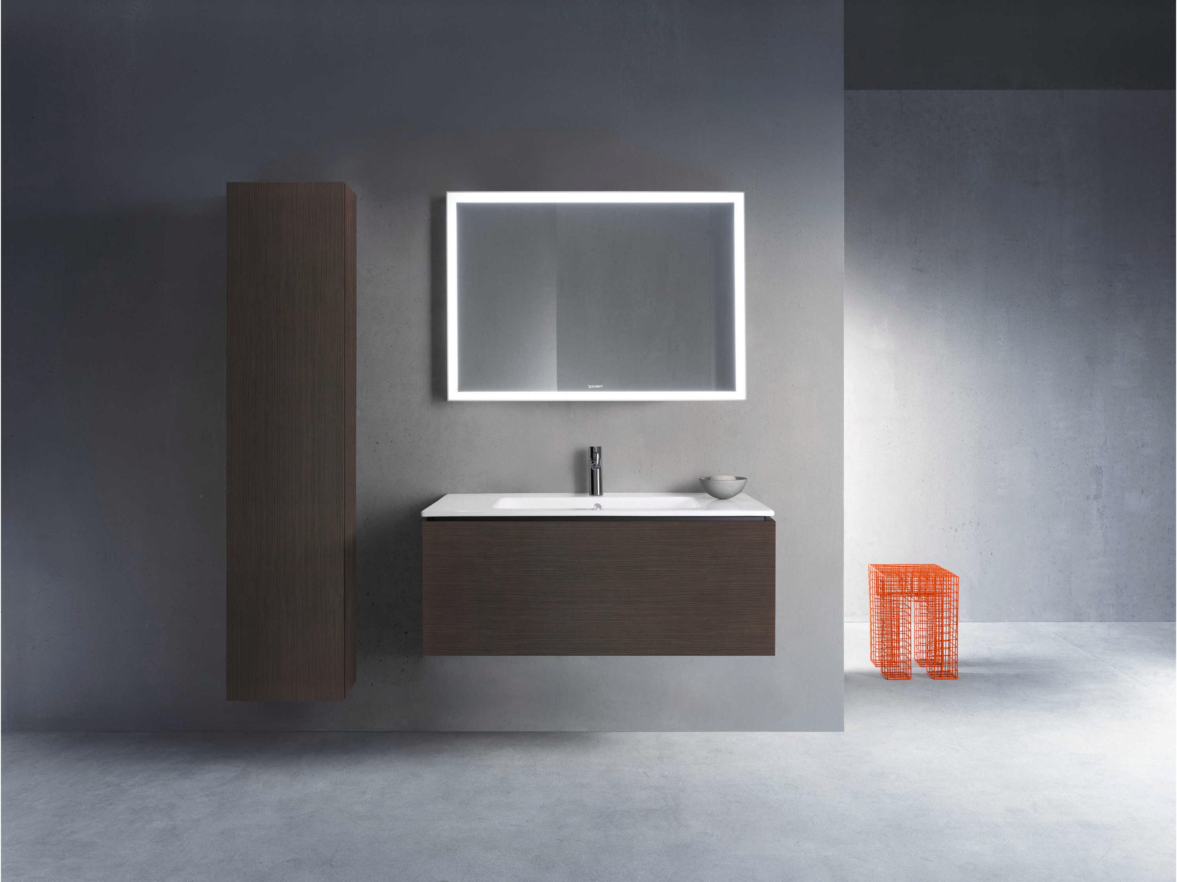 Duravit L-cube 40'' Dark Brushed Oak Matt Wall-Mounted Vanity Unit