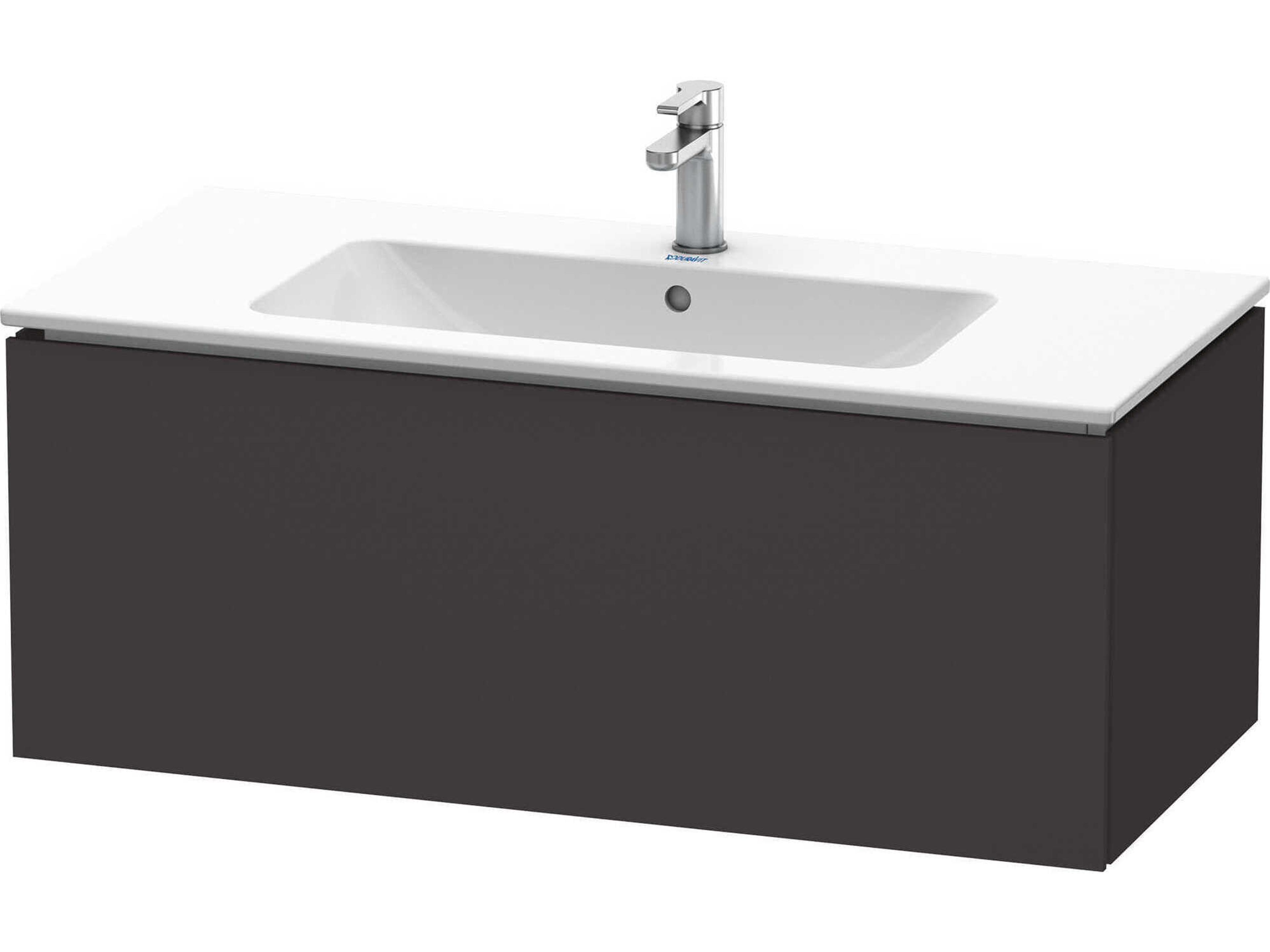 L-cube 40'' Graphite Super Matt Wall-Mounted Vanity Unit