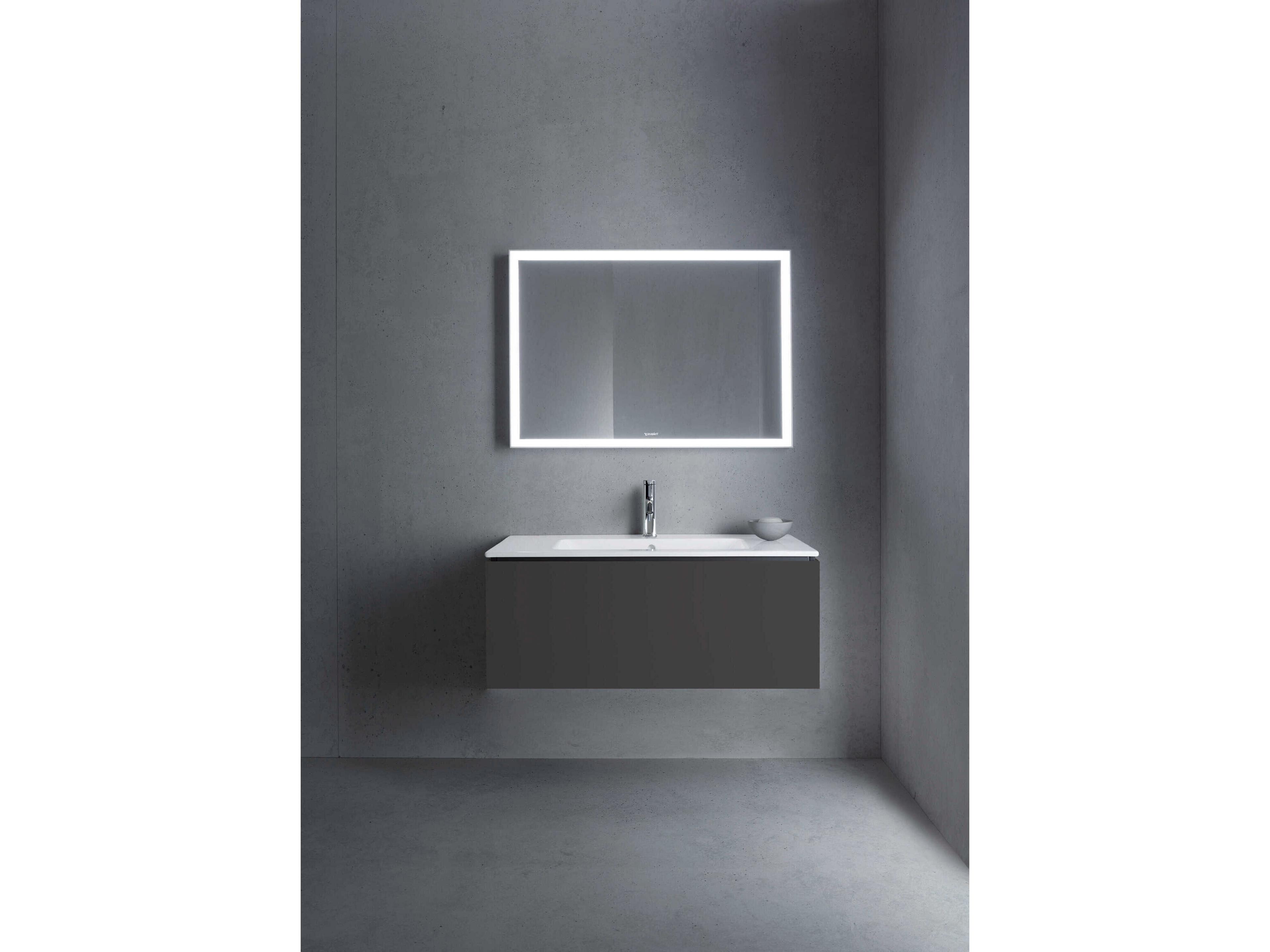 Duravit L-cube 40'' Graphite Super Matt Wall-Mounted Vanity Unit