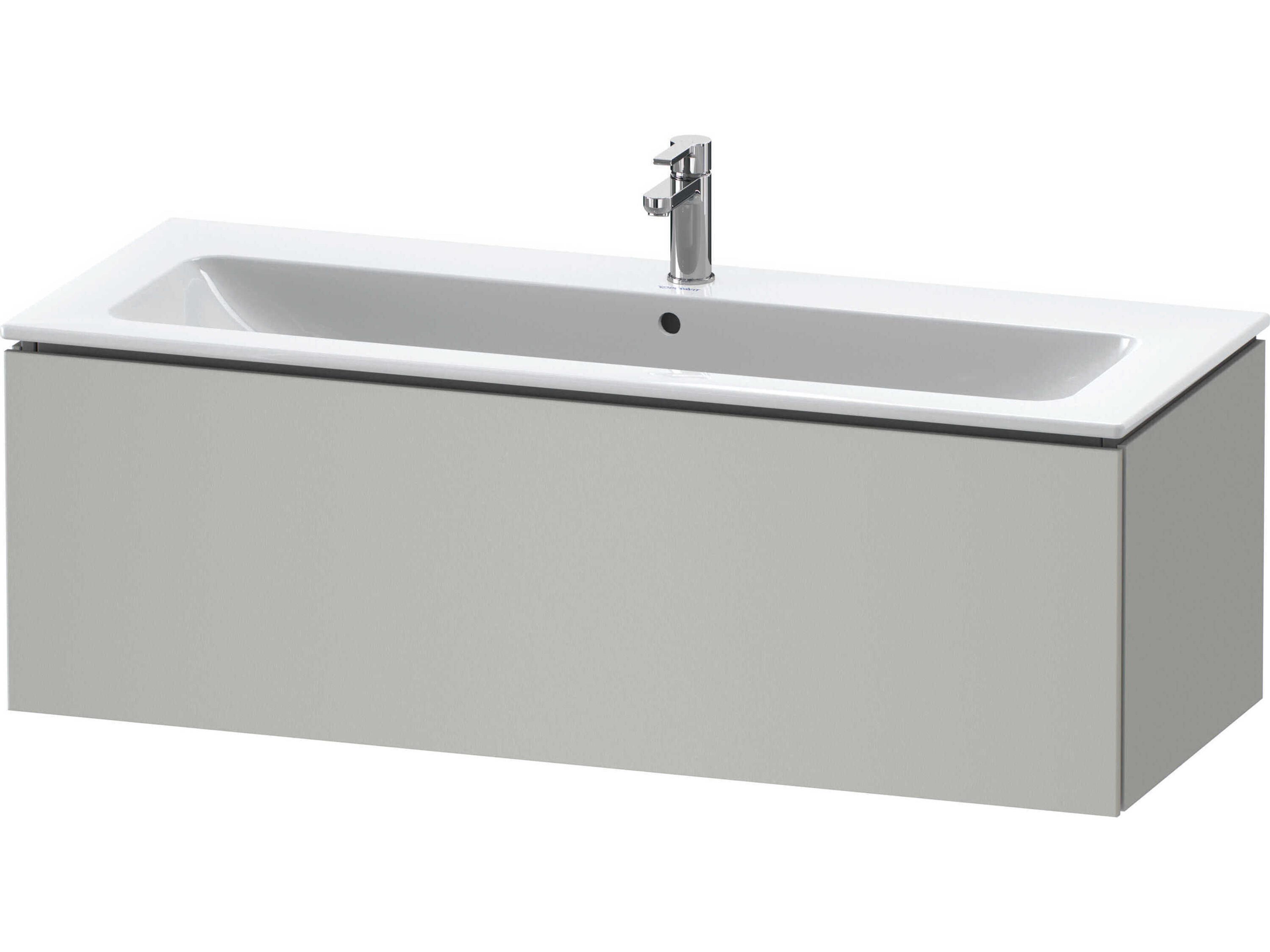 Duravit L-cube 48'' Concrete Gray Matt Wall-Mounted Vanity Unit