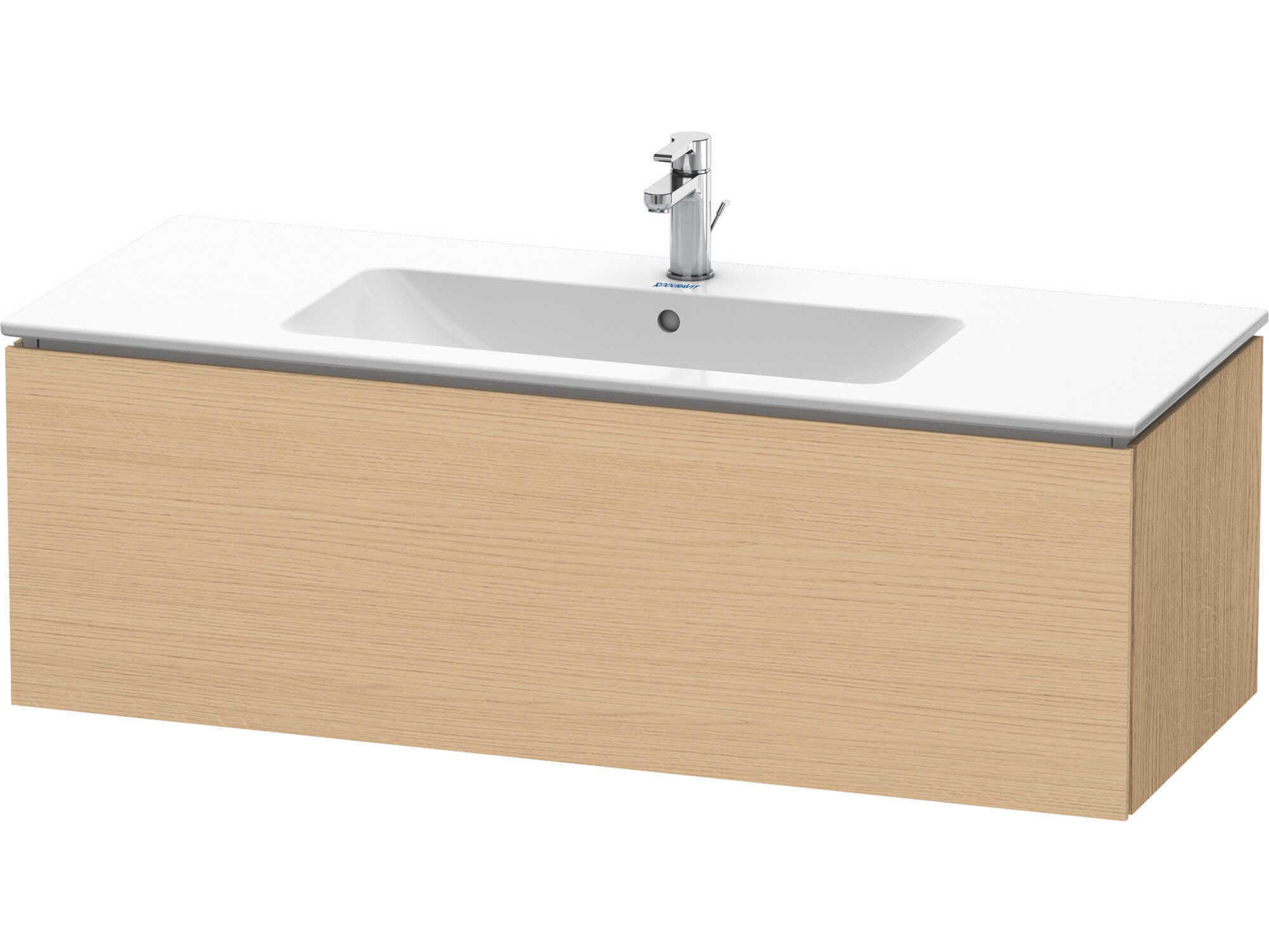 L-cube 48'' Natural Oak Matt Wall-Mounted Vanity Unit