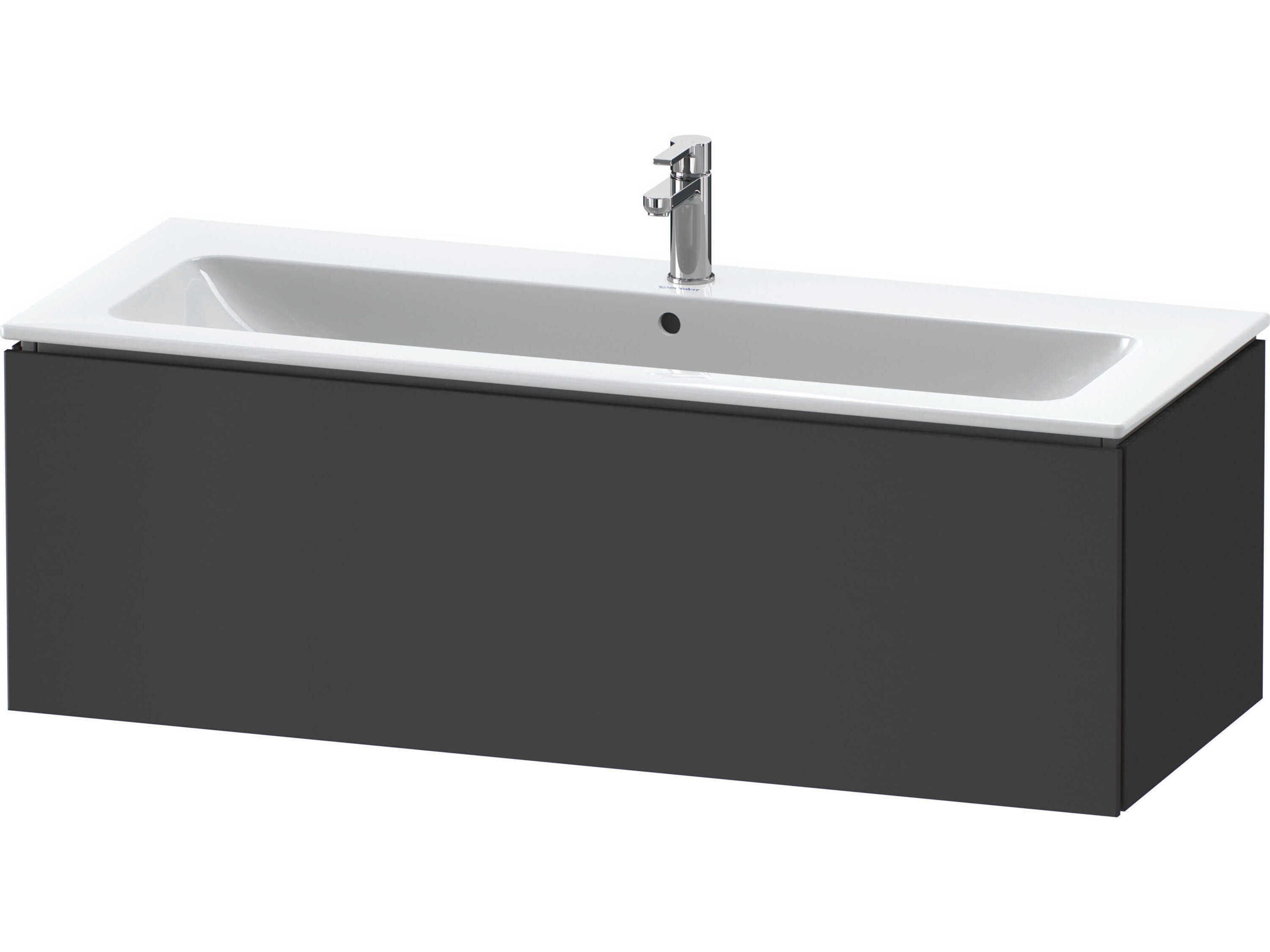 Duravit L-cube 48'' Graphite Super Matt Wall-Mounted Vanity Unit