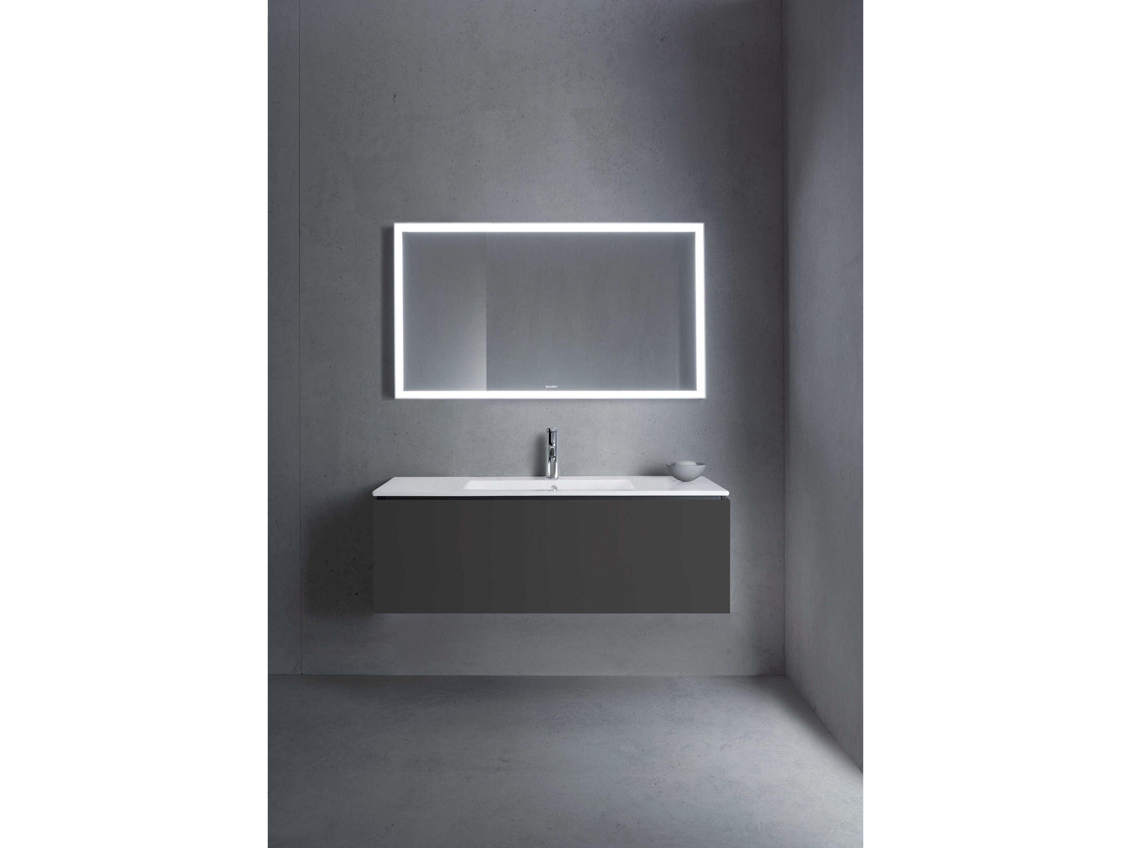 Duravit L-cube 48'' Graphite Super Matt Wall-Mounted Vanity Unit