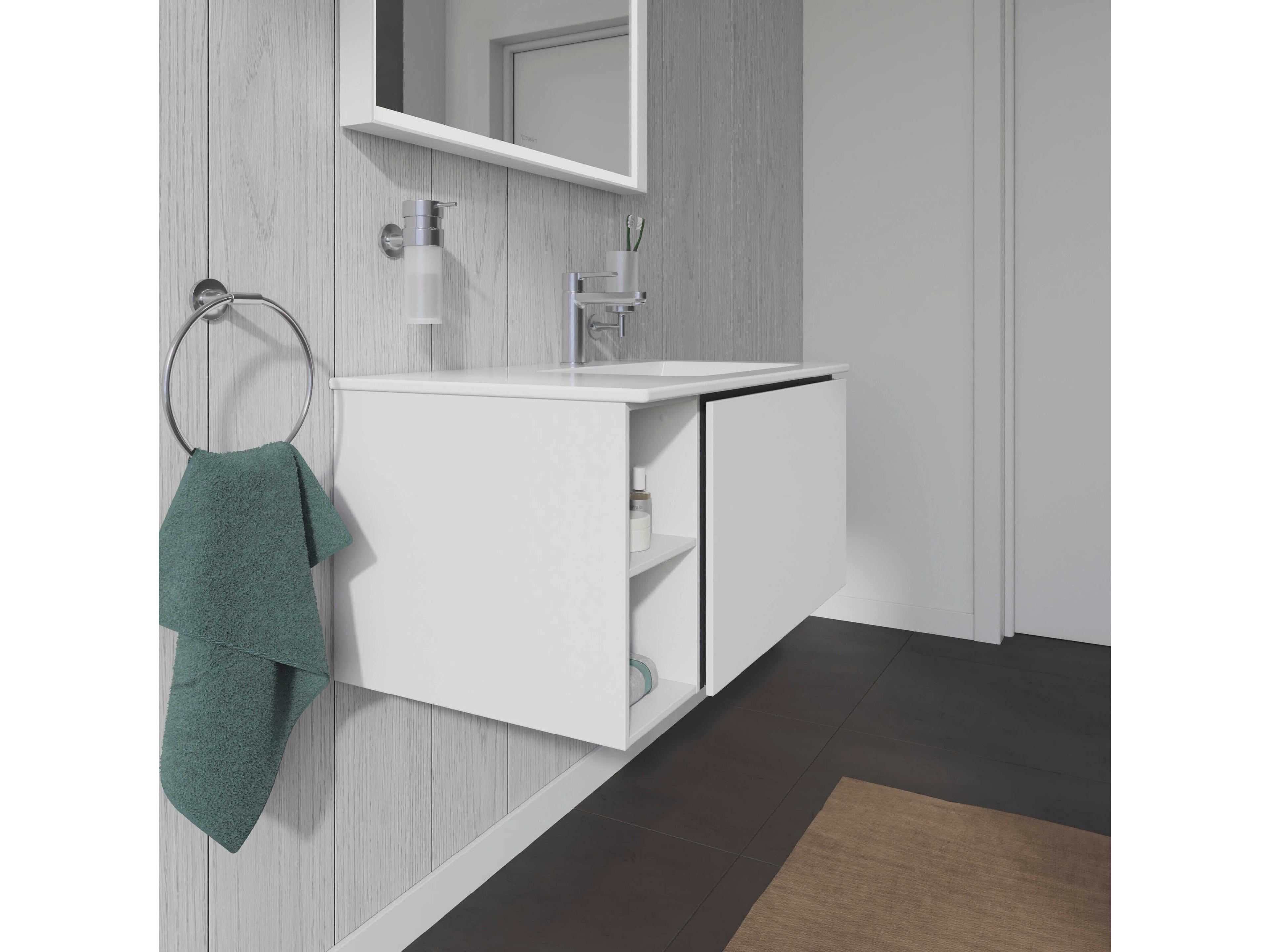 Duravit L-cube 32'' White Matt Wall-Mounted Vanity Unit (2 Left Side Open Compartments)