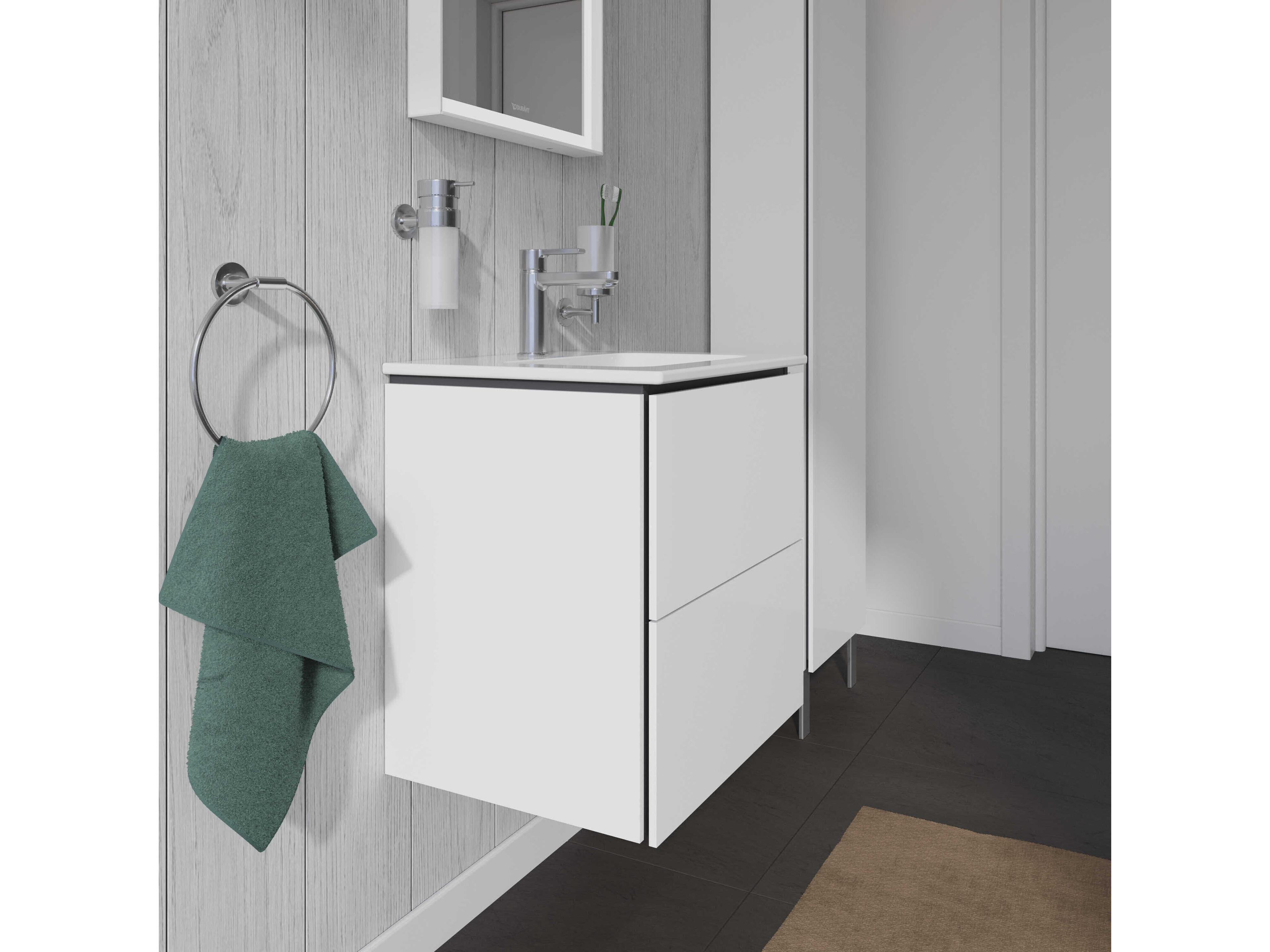 Duravit L-cube 21'' Two Drawer White High Gloss Wall-Mounted Vanity Unit