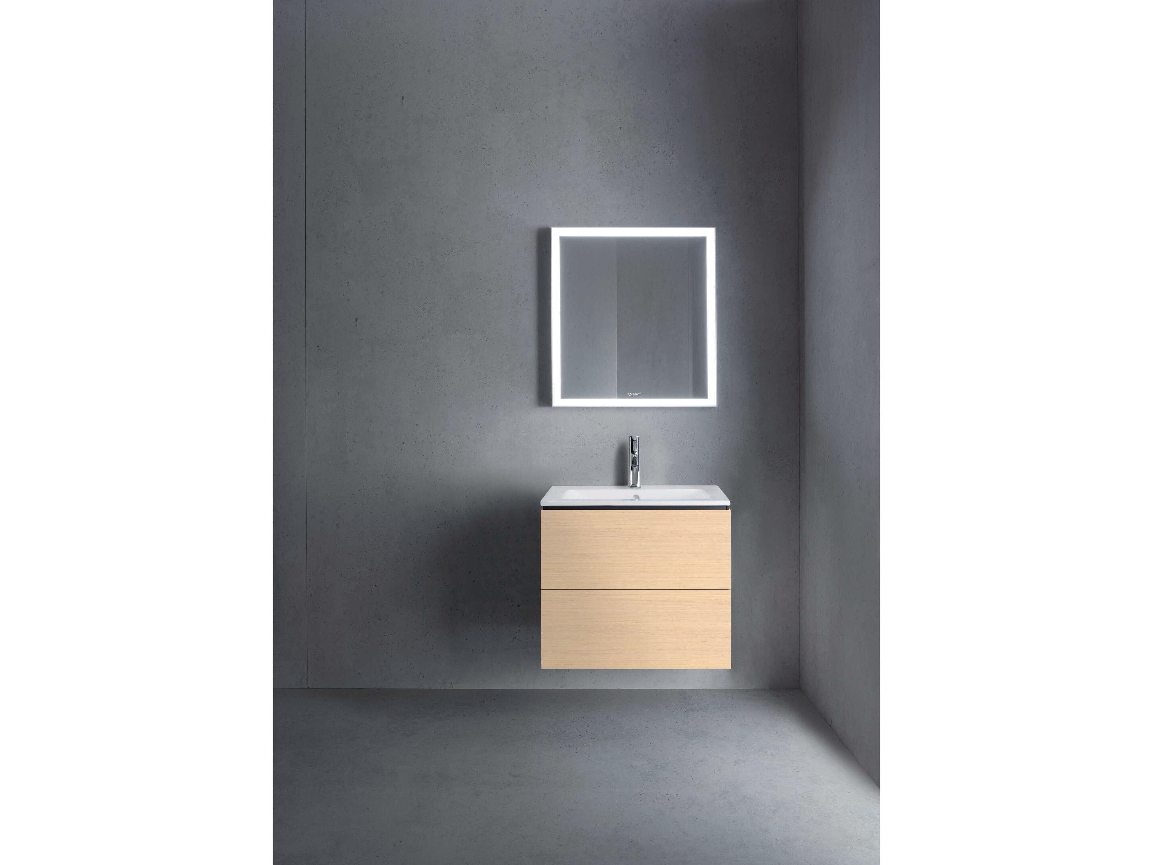 Duravit L-cube 24'' Two Drawer Mediterranean Oak Wall-Mounted Vanity Unit