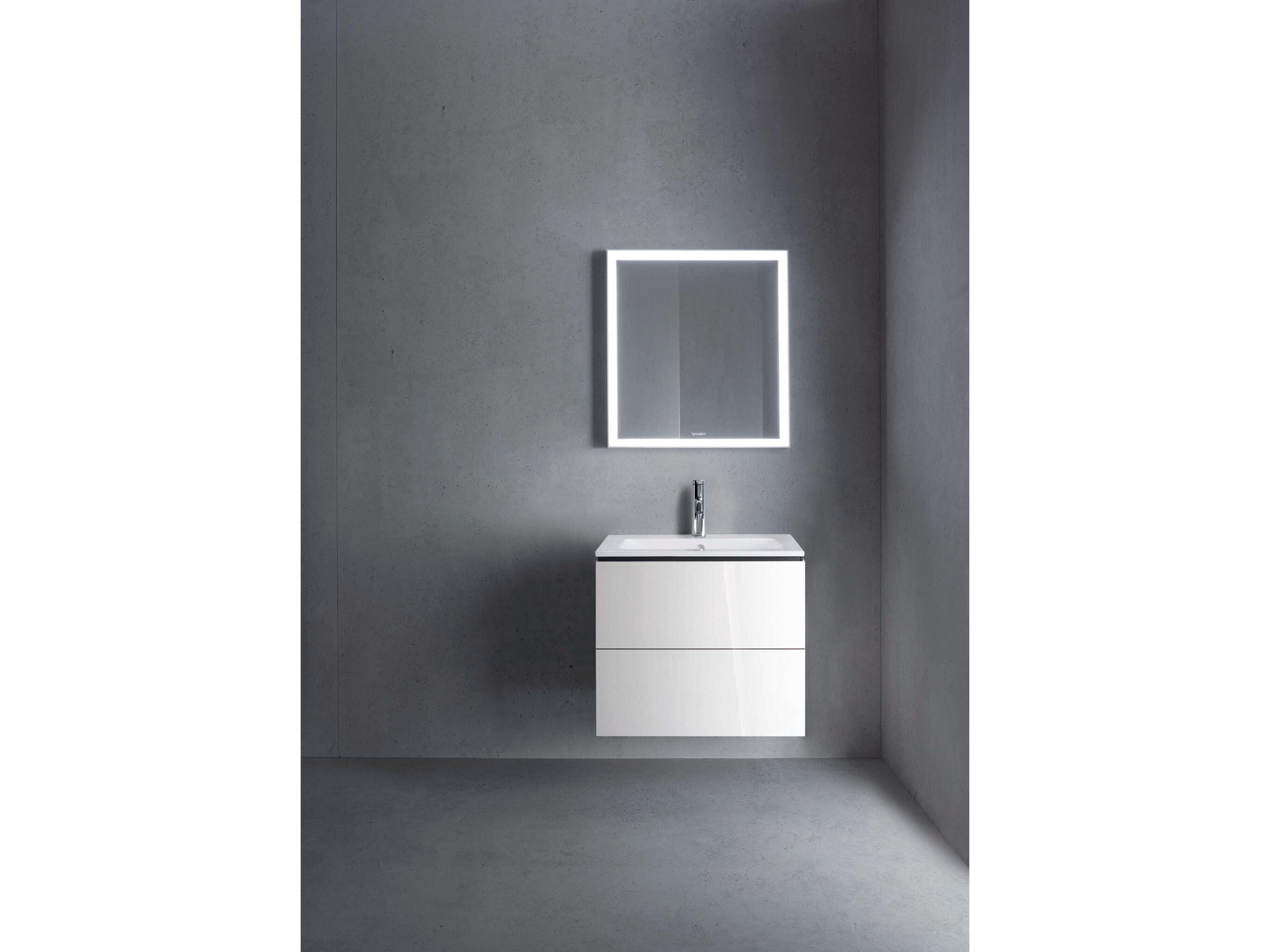 Duravit L-cube 24'' Two Drawer White High Gloss (Lacquer) Wall-Mounted Vanity Unit