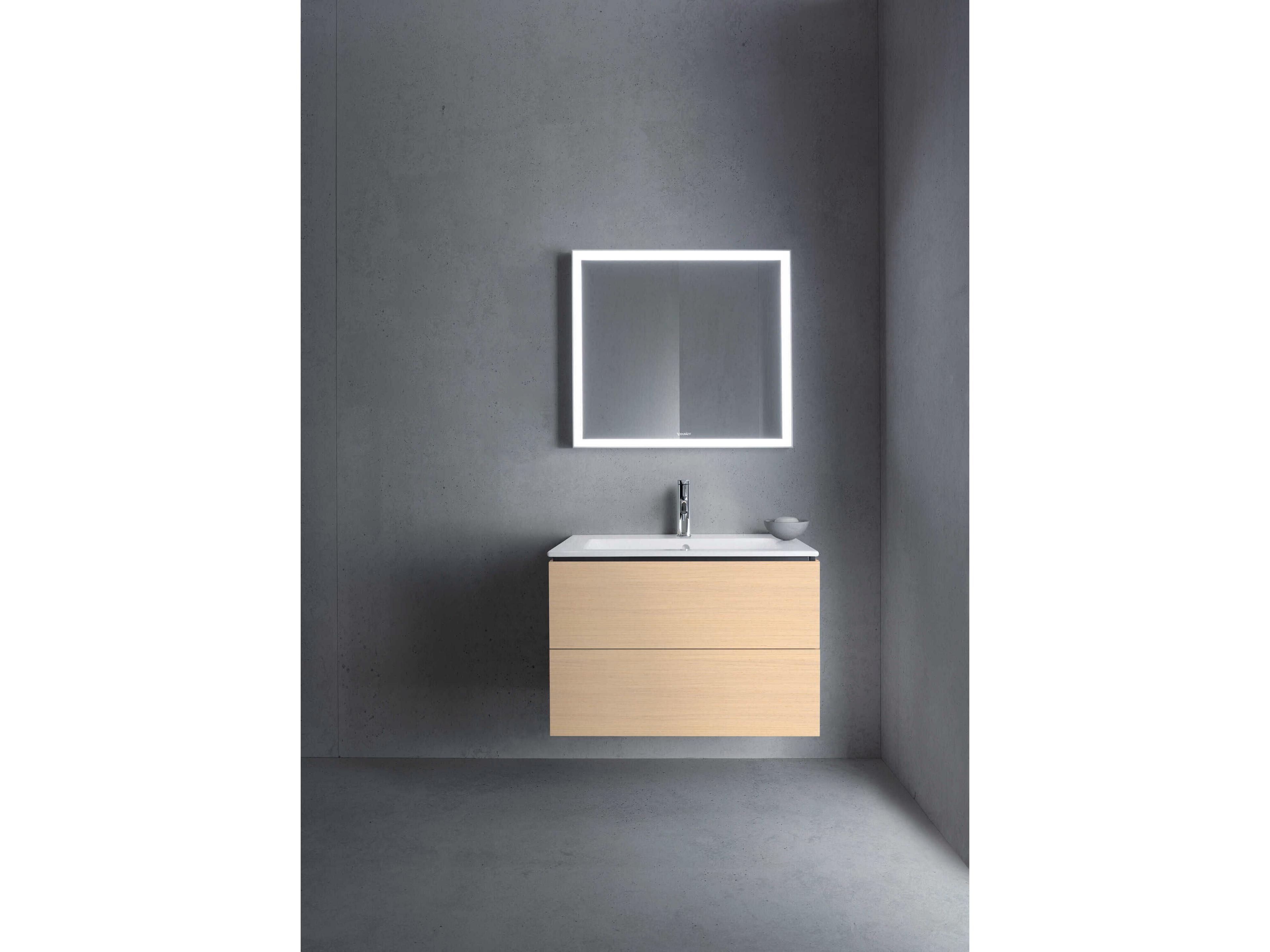Duravit L-cube 32'' Two Drawer Mediterranean Oak Wall-Mounted Vanity Unit