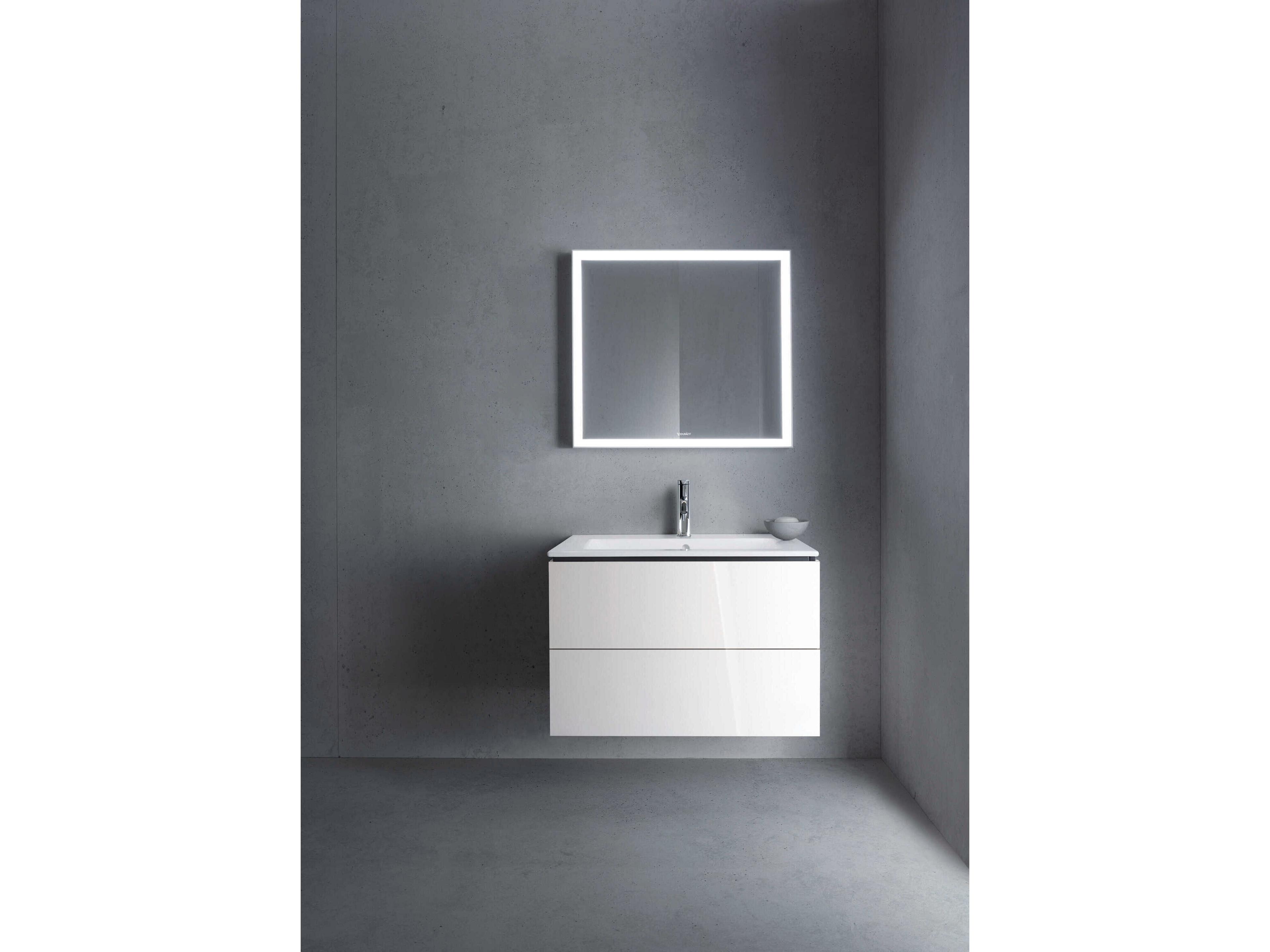 Duravit L-cube 32'' Two Drawer White High Gloss (Lacquer) Wall-Mounted Vanity Unit