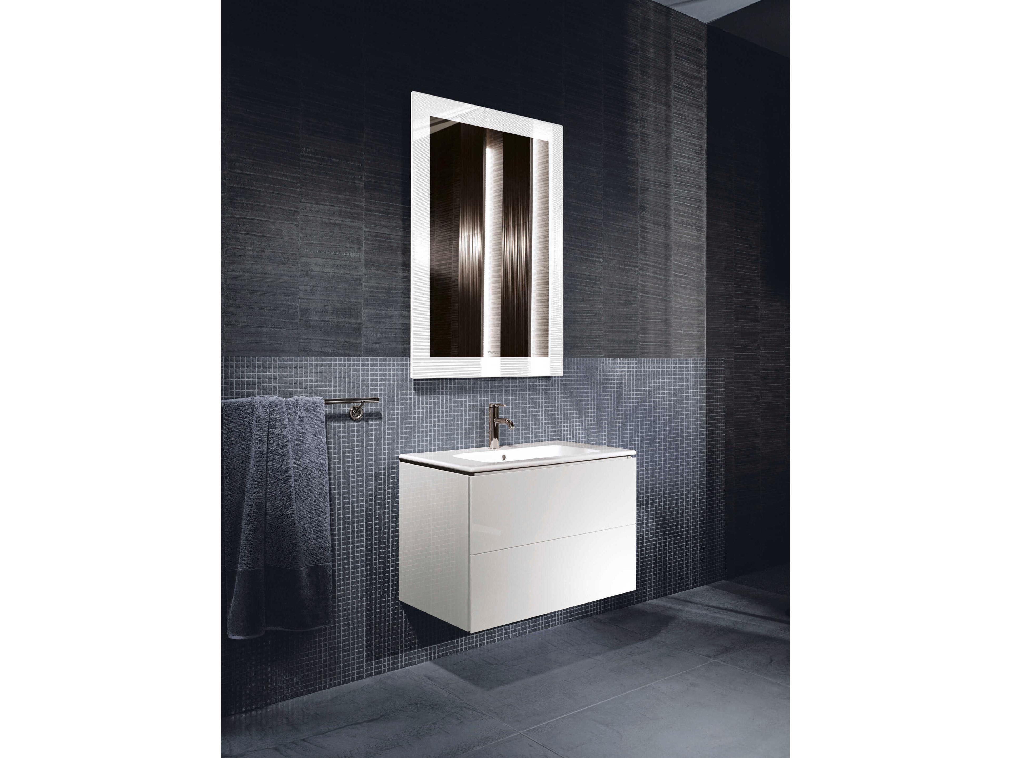 Duravit L-cube 32'' Two Drawer White High Gloss (Lacquer) Wall-Mounted Vanity Unit