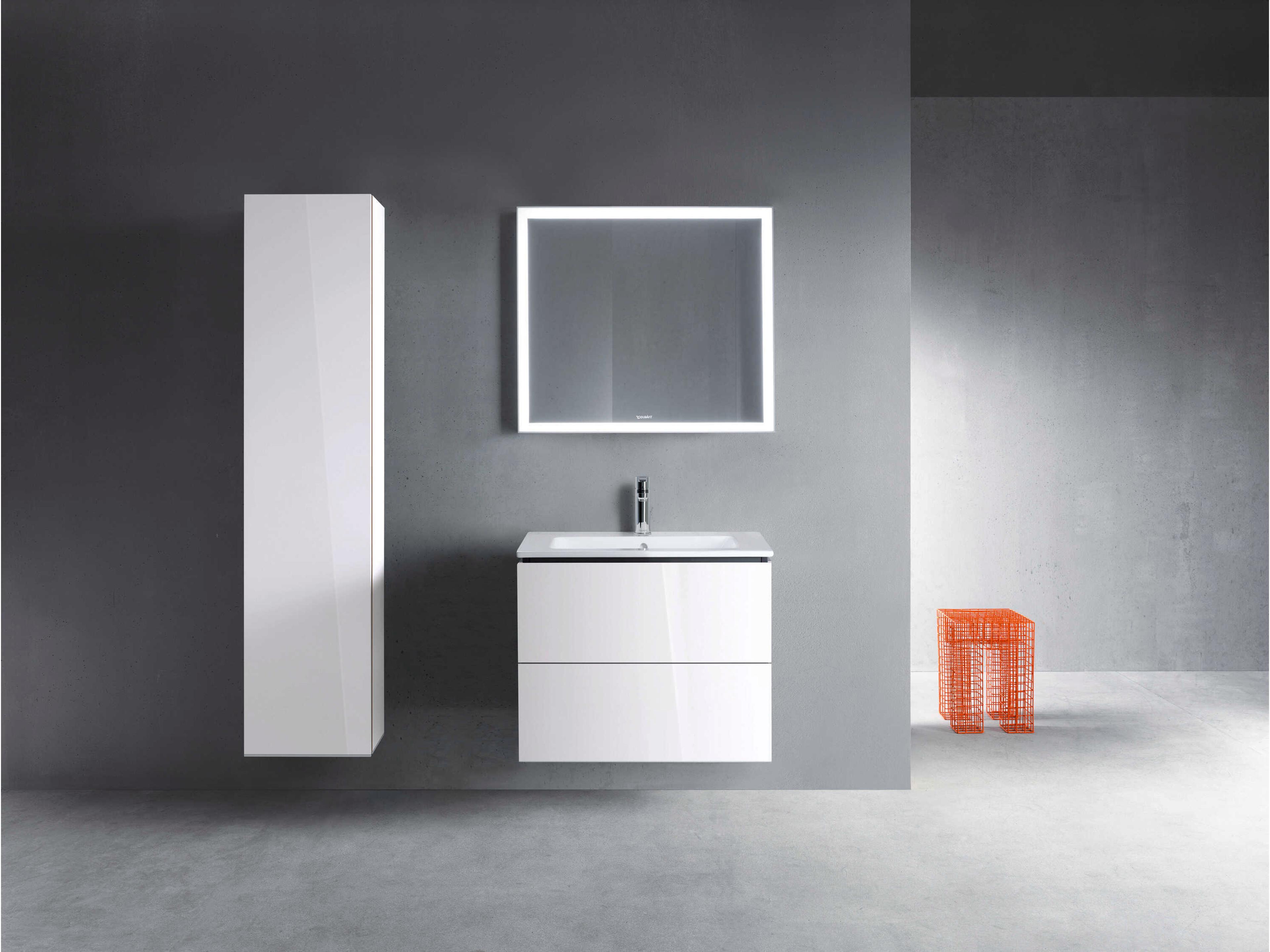 Duravit L-cube 32'' Two Drawer White High Gloss (Lacquer) Wall-Mounted Vanity Unit