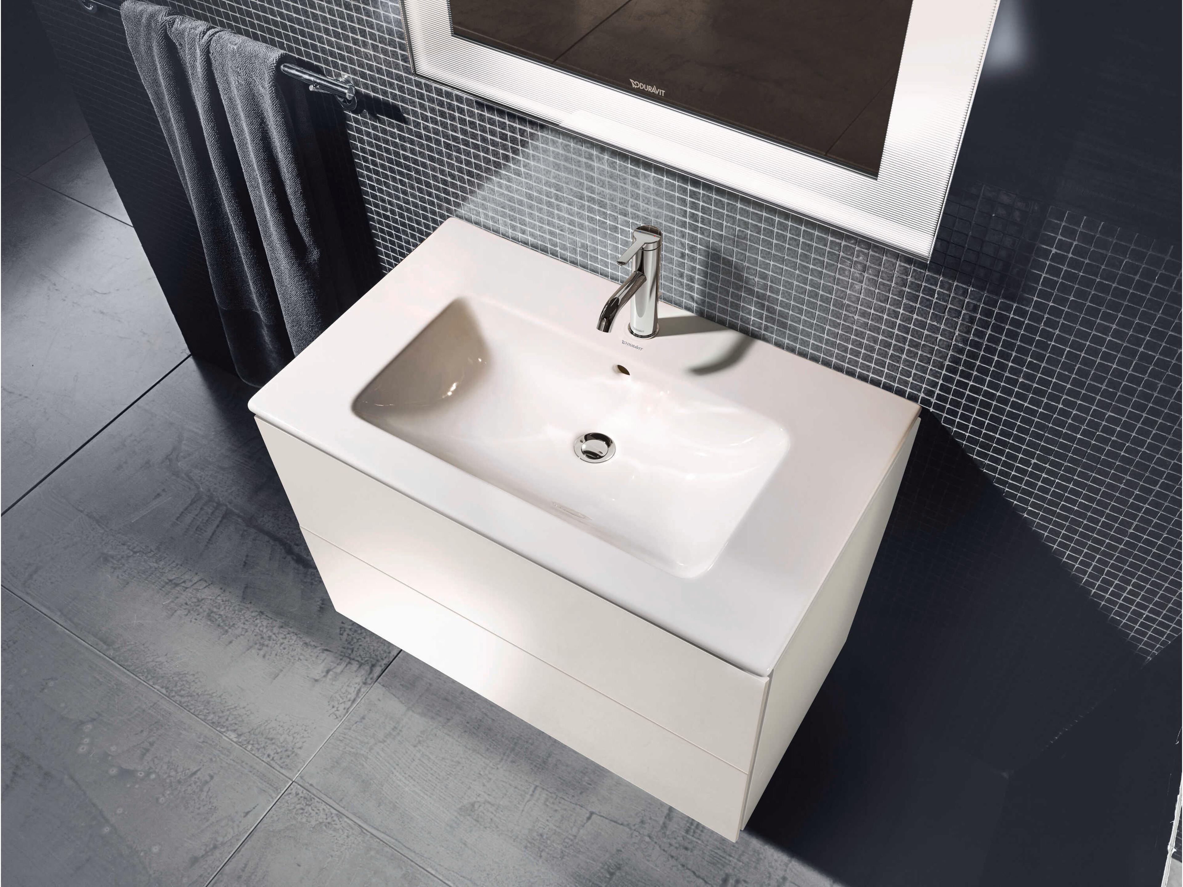 Duravit L-cube 32'' Two Drawer White High Gloss (Lacquer) Wall-Mounted Vanity Unit