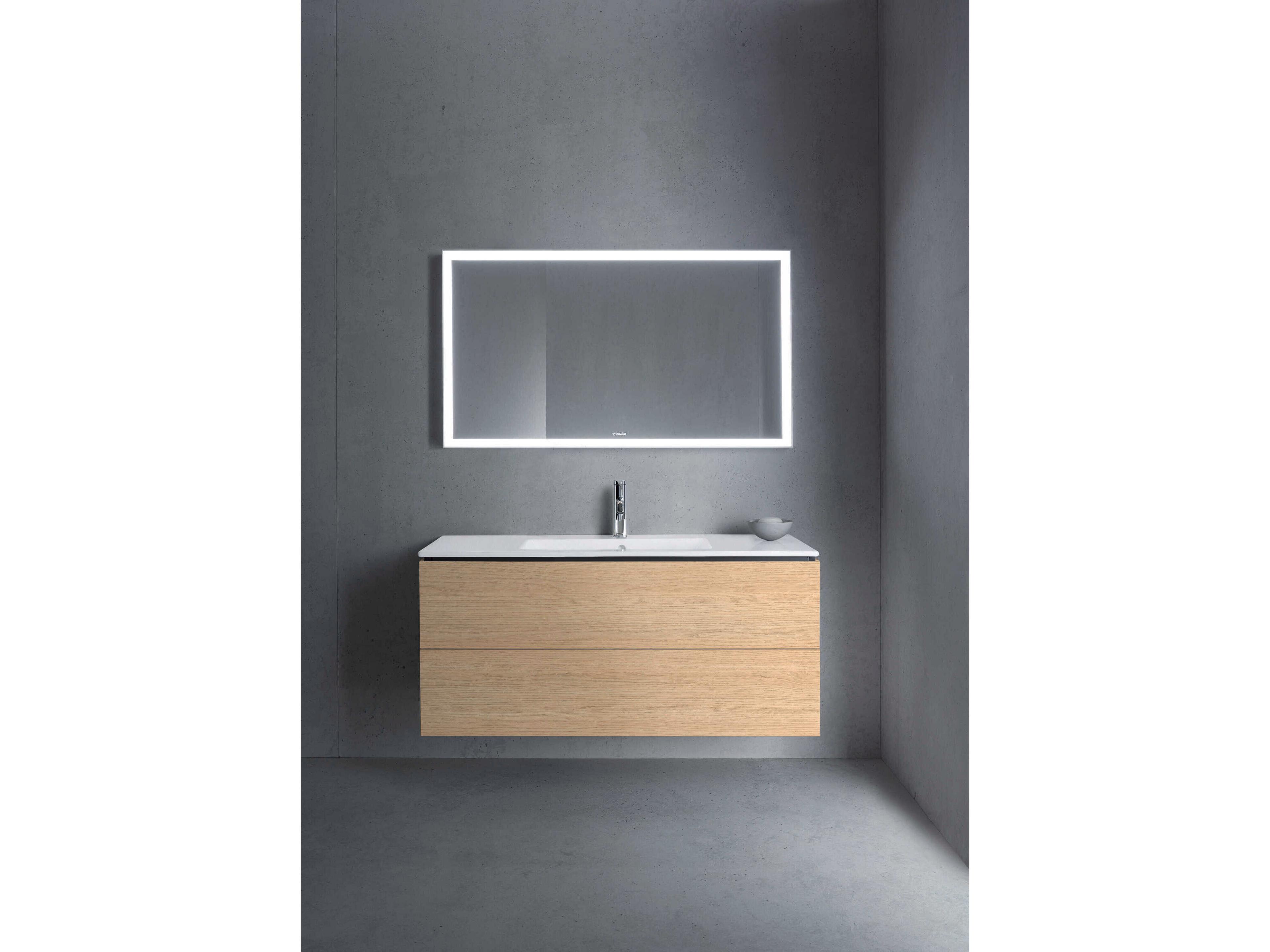 Duravit L-cube 48'' Two Drawer Natural Oak Matt Wall-Mounted Vanity Unit