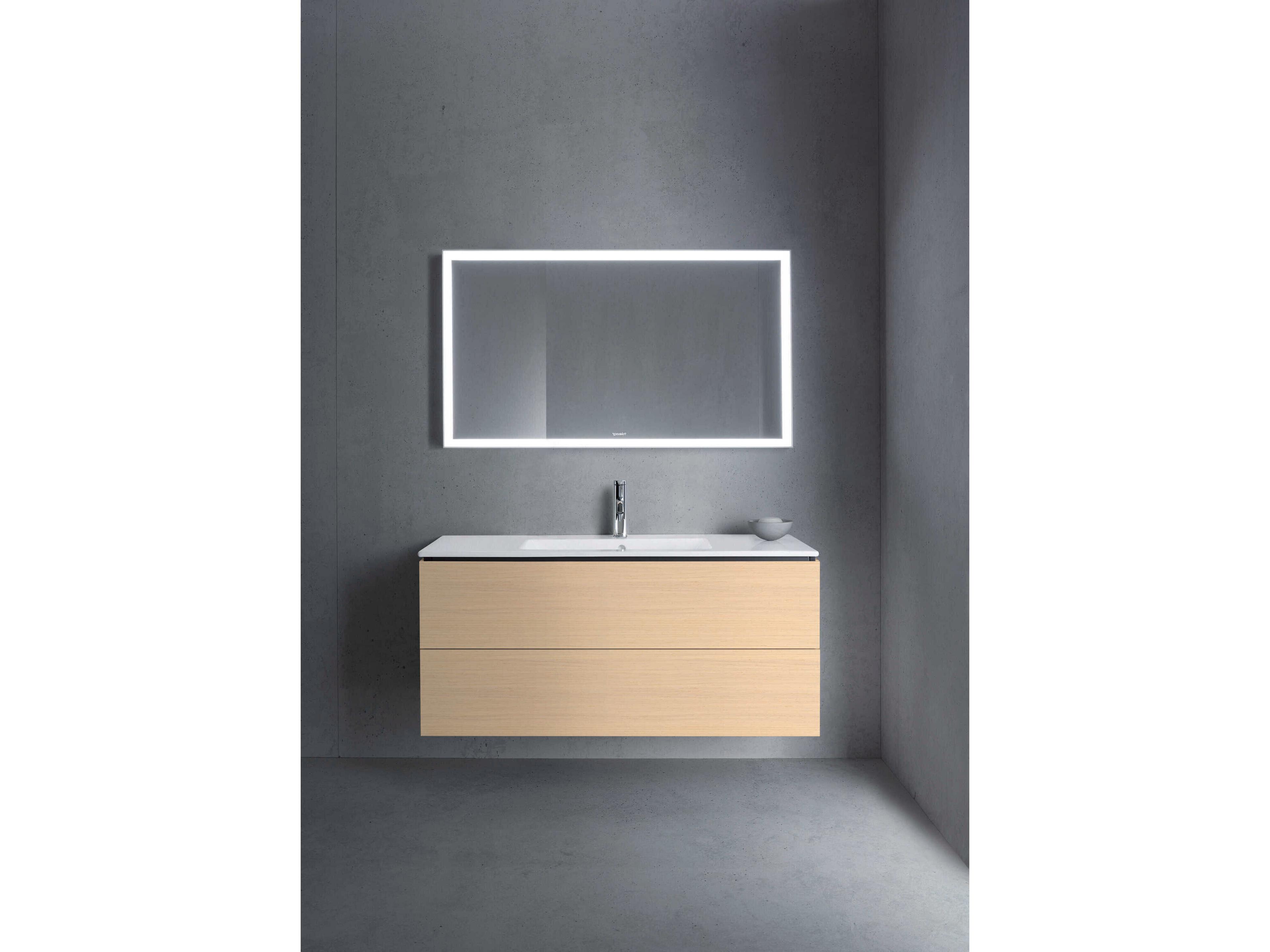 Duravit L-cube 48'' Two Drawer Mediterranean Oak Wall-Mounted Vanity Unit
