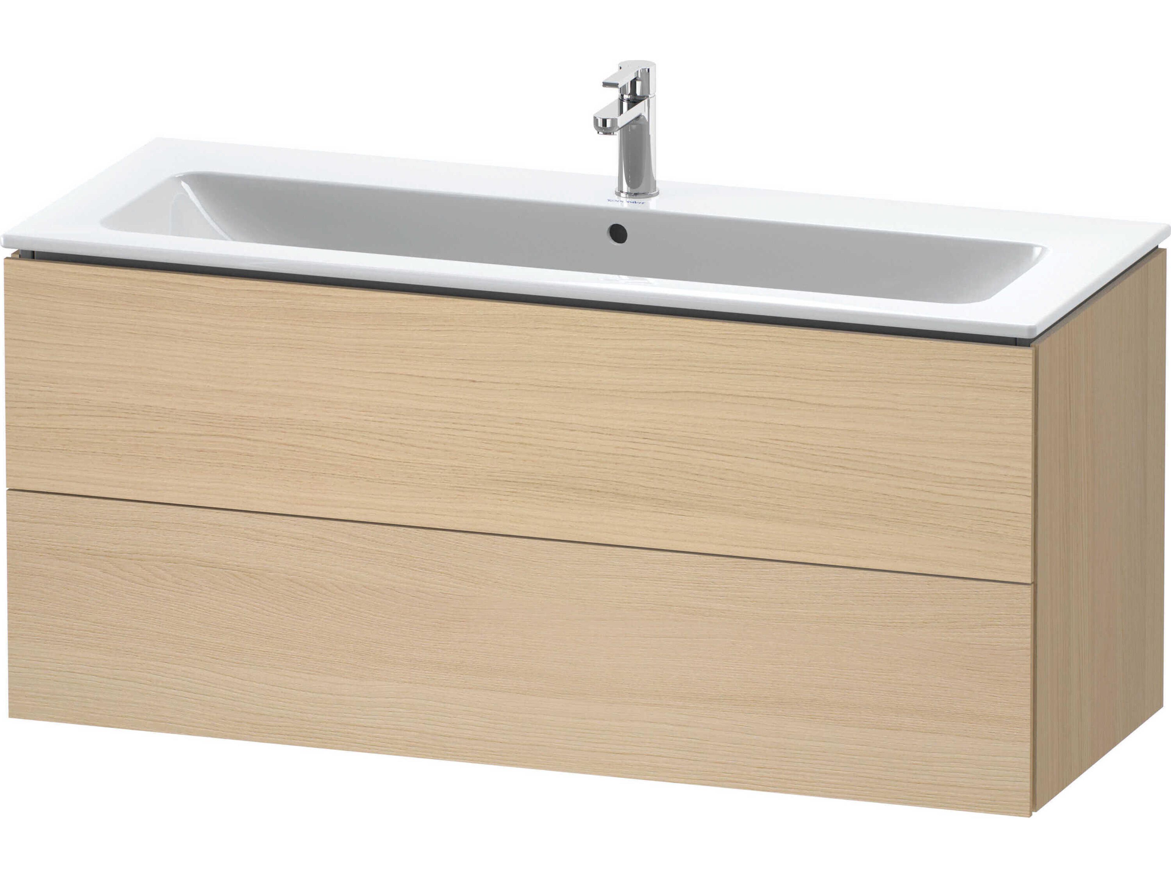 Duravit L-cube 48'' Two Drawer Mediterranean Oak Wall-Mounted Vanity Unit