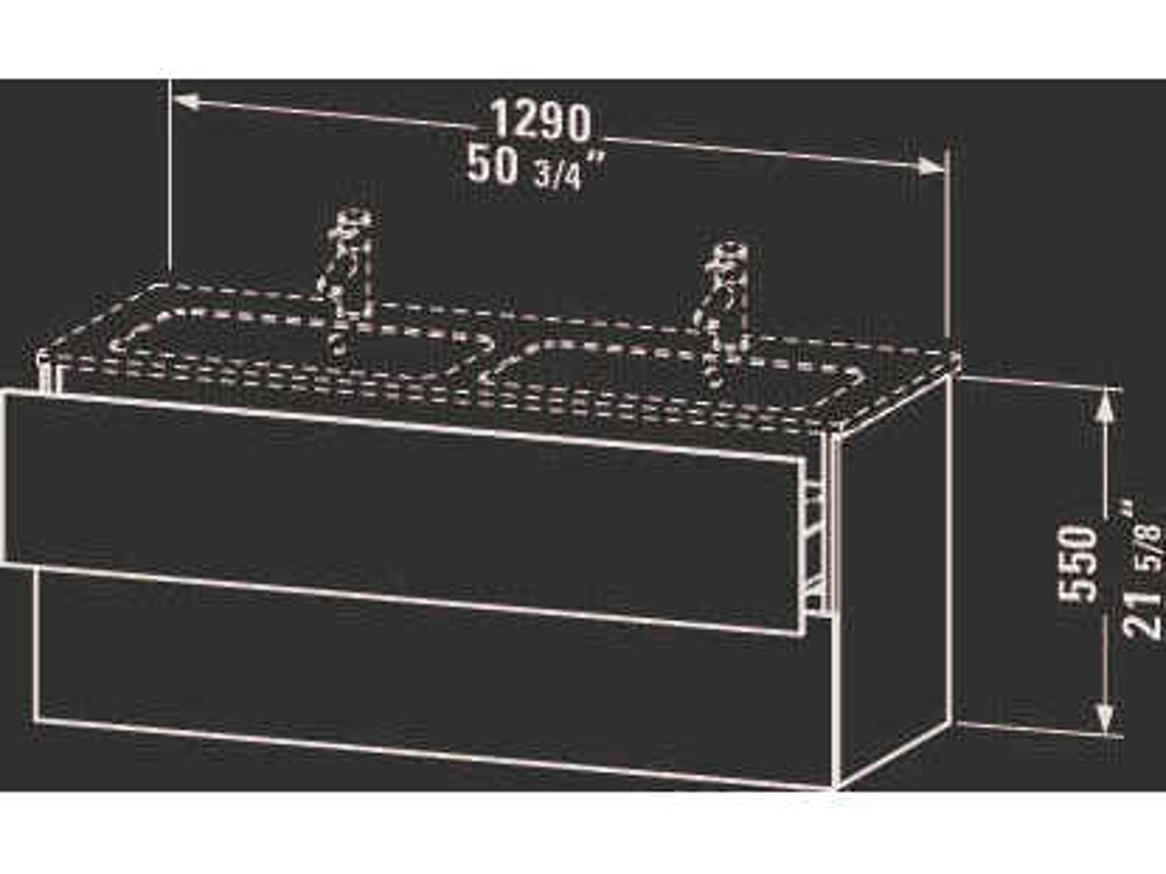 Duravit L-cube 51'' Two Drawer Mediterranean Oak Wall-Mounted Vanity Unit