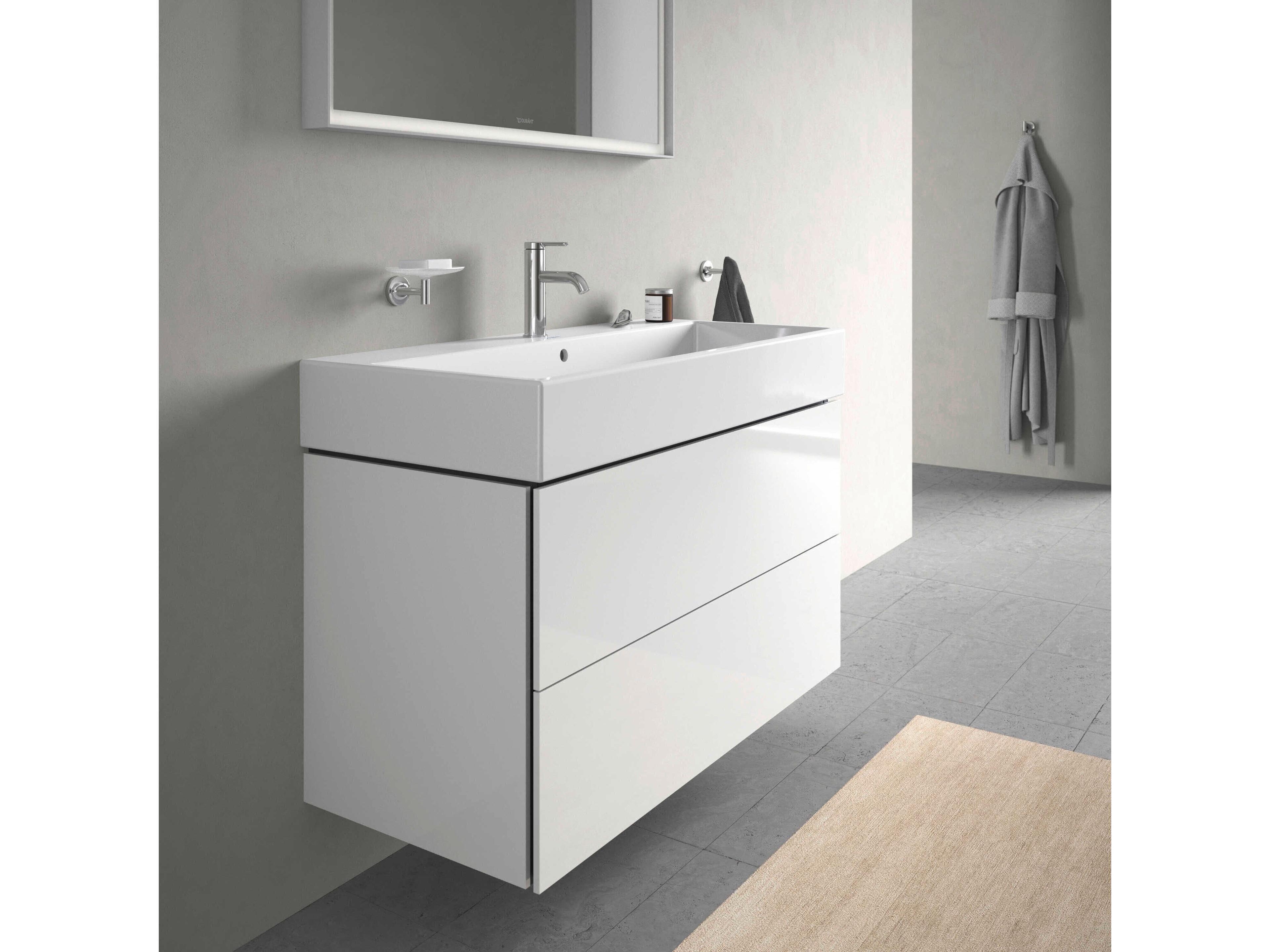 Duravit L-cube 39'' Two Drawer White High Gloss Wall-Mounted Vanity Unit