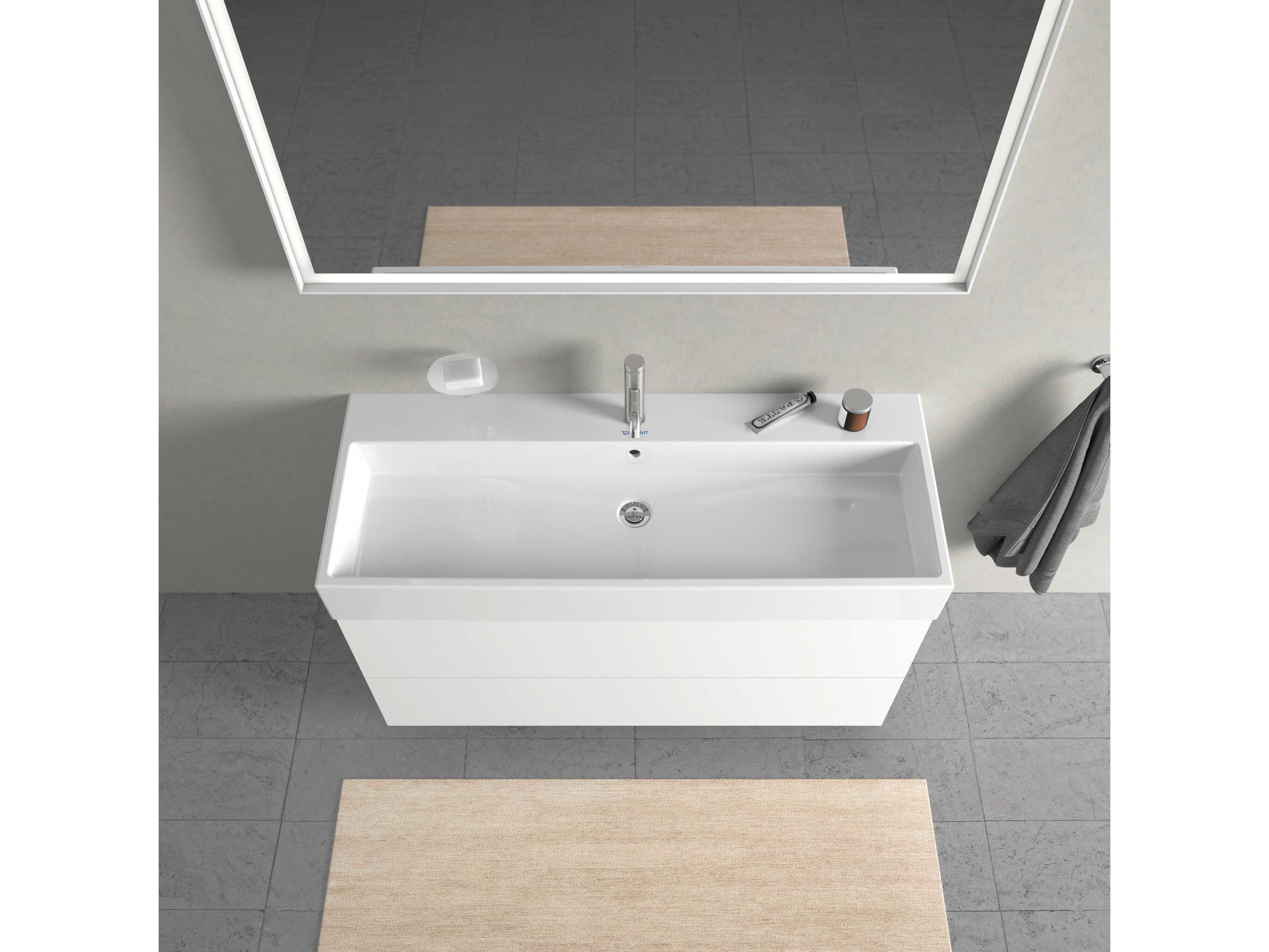 Duravit L-cube 47'' Two Drawer White Matt Wall-Mounted Vanity Unit