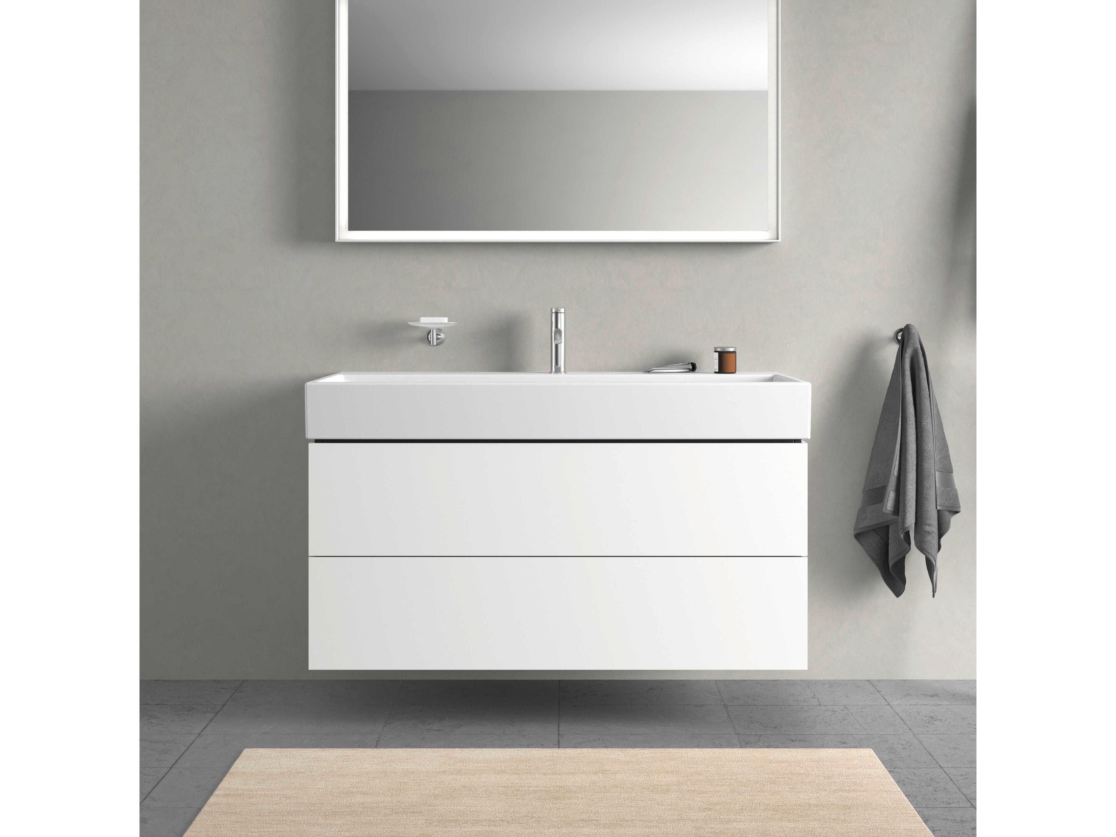 Duravit L-cube 47'' Two Drawer White Matt Wall-Mounted Vanity Unit