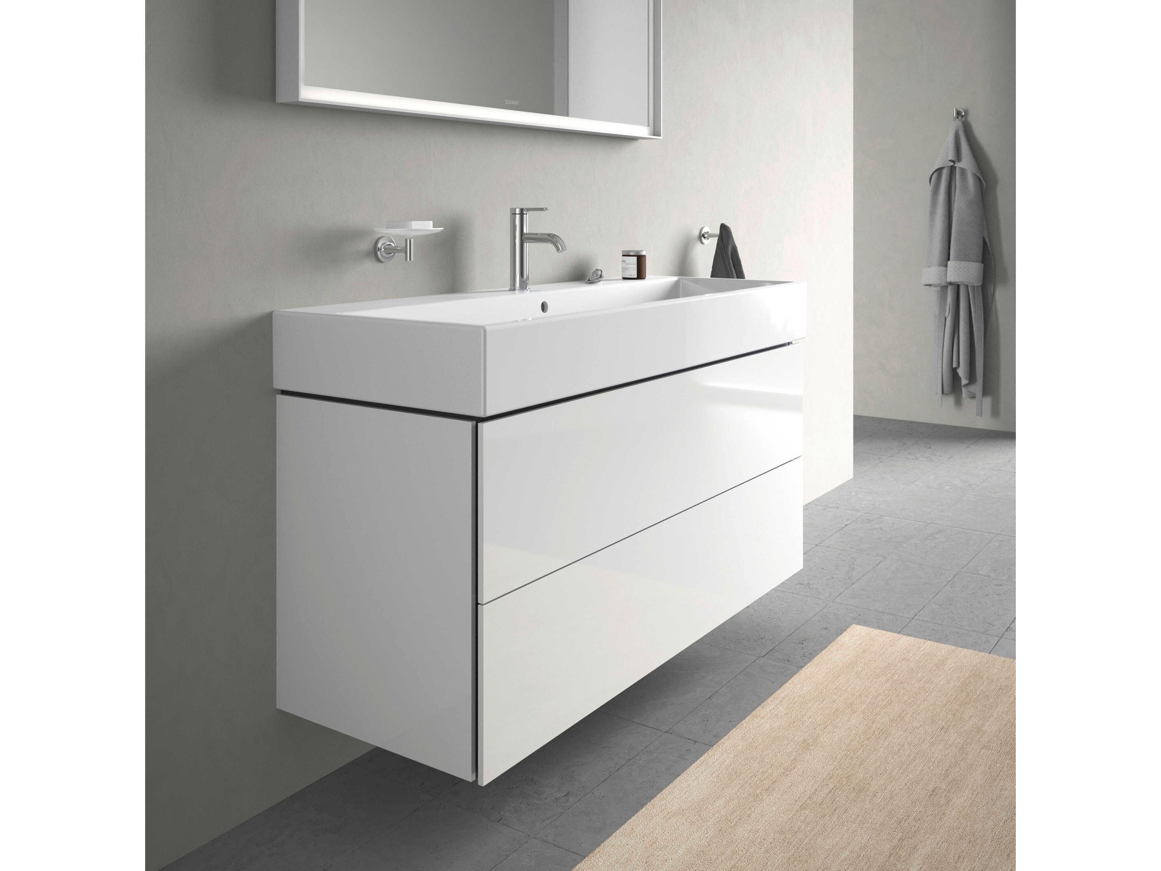 Duravit L-cube 47'' Two Drawer White High Gloss Wall-Mounted Vanity Unit