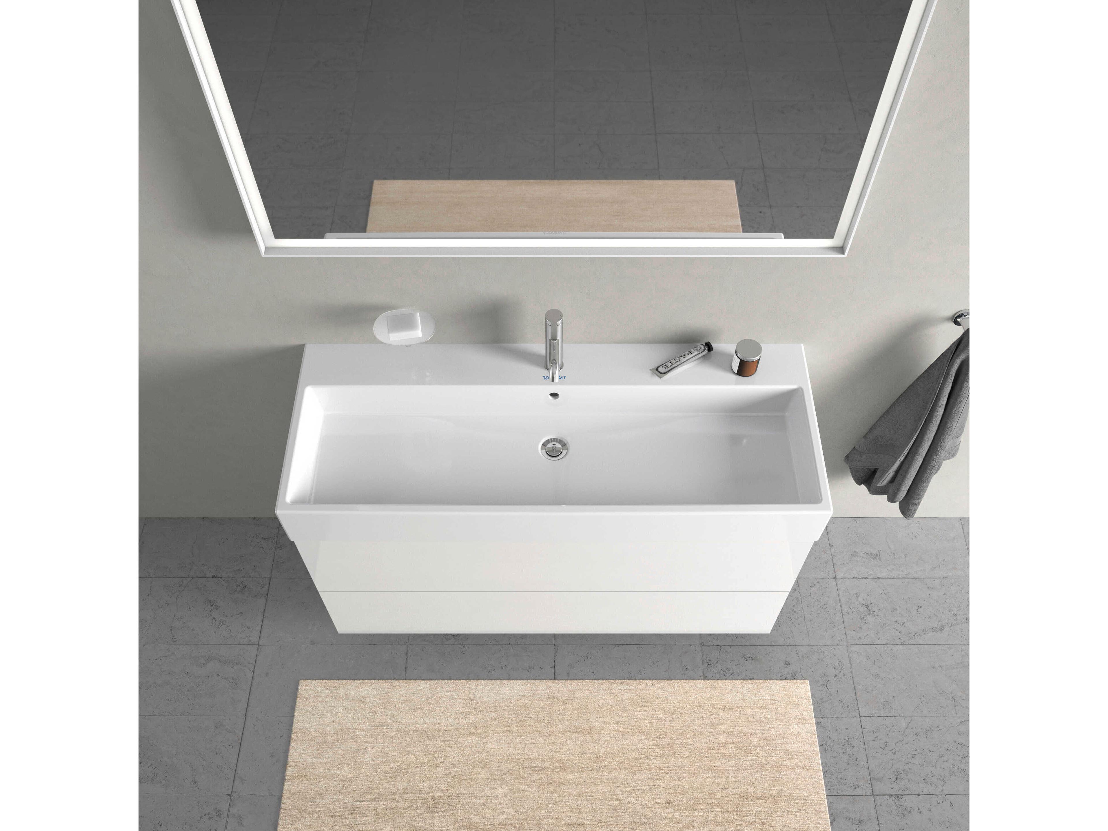 Duravit L-cube 47'' Two Drawer White High Gloss Wall-Mounted Vanity Unit