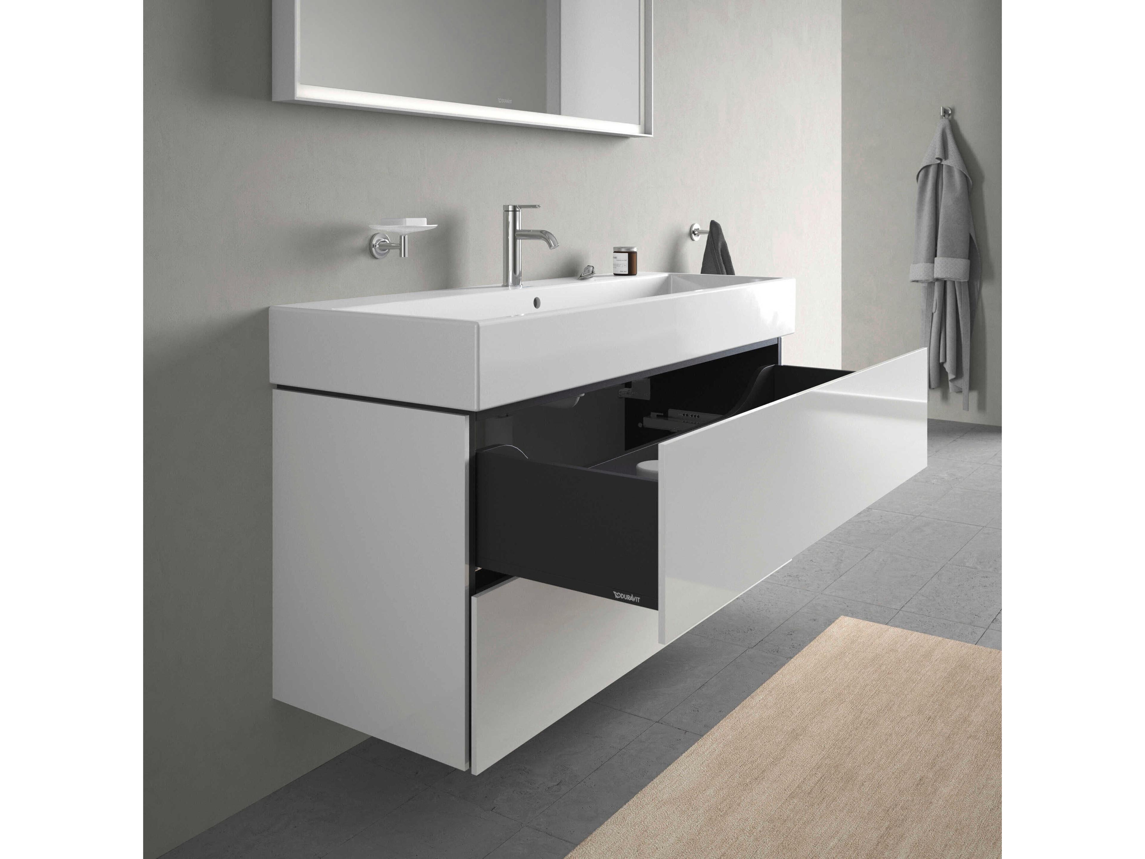 Duravit L-cube 47'' Two Drawer White High Gloss Wall-Mounted Vanity Unit