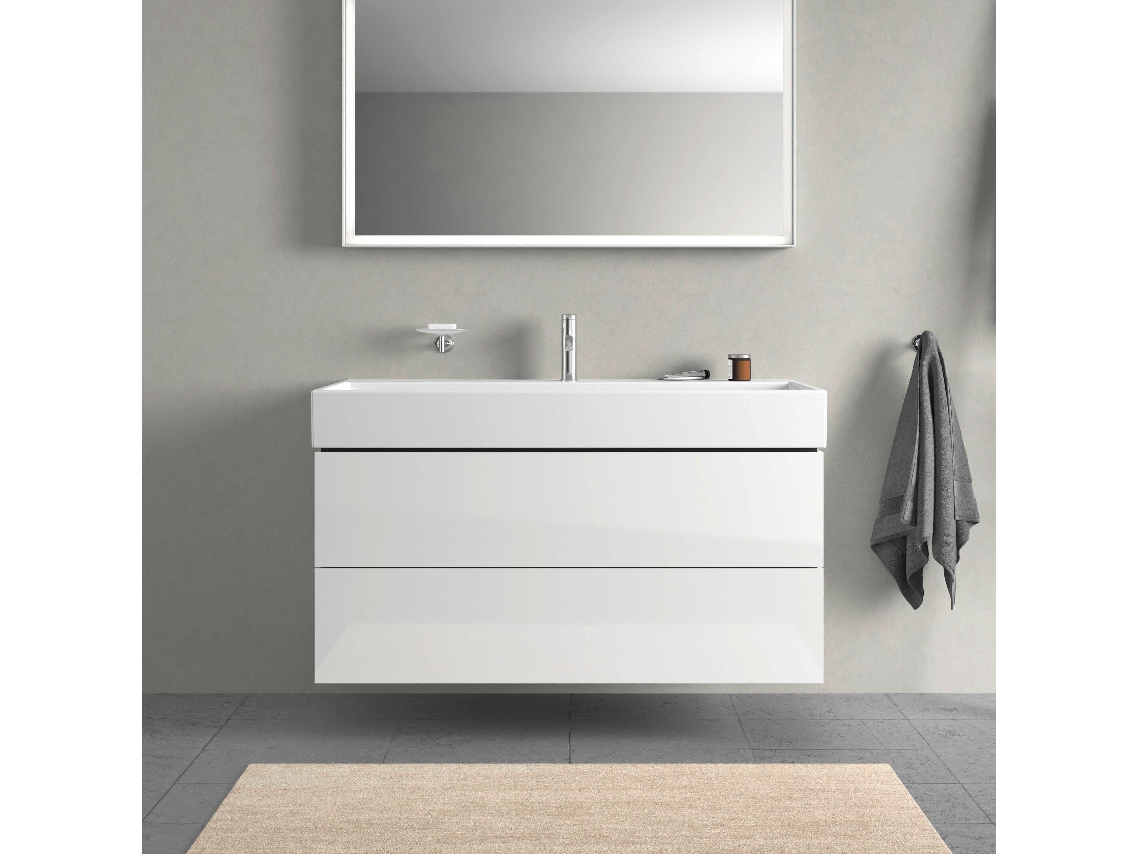 Duravit L-cube 47'' Two Drawer White High Gloss Wall-Mounted Vanity Unit