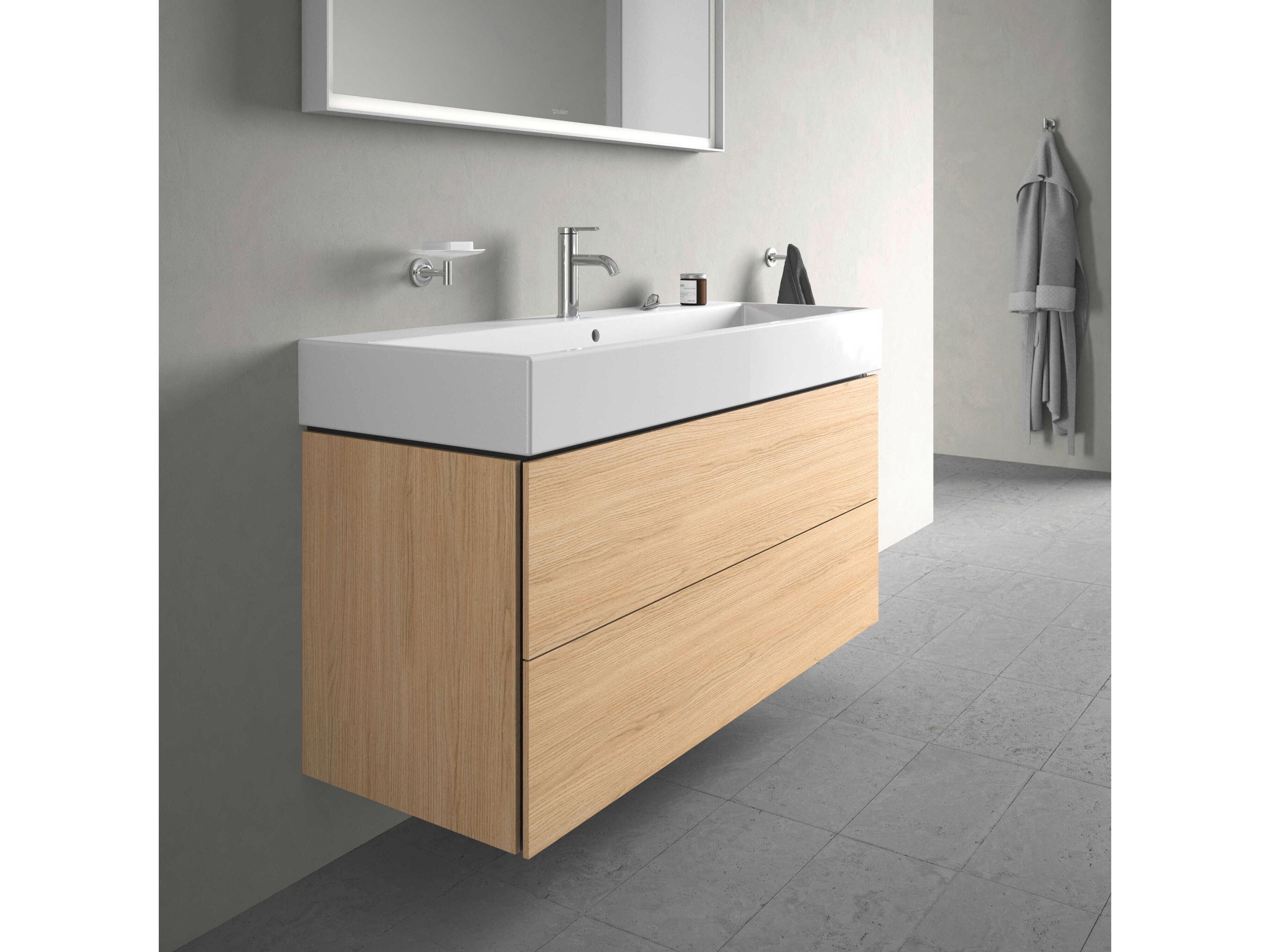 Duravit L-cube 47'' Two Drawer Natural Oak Matt Wall-Mounted Vanity Unit